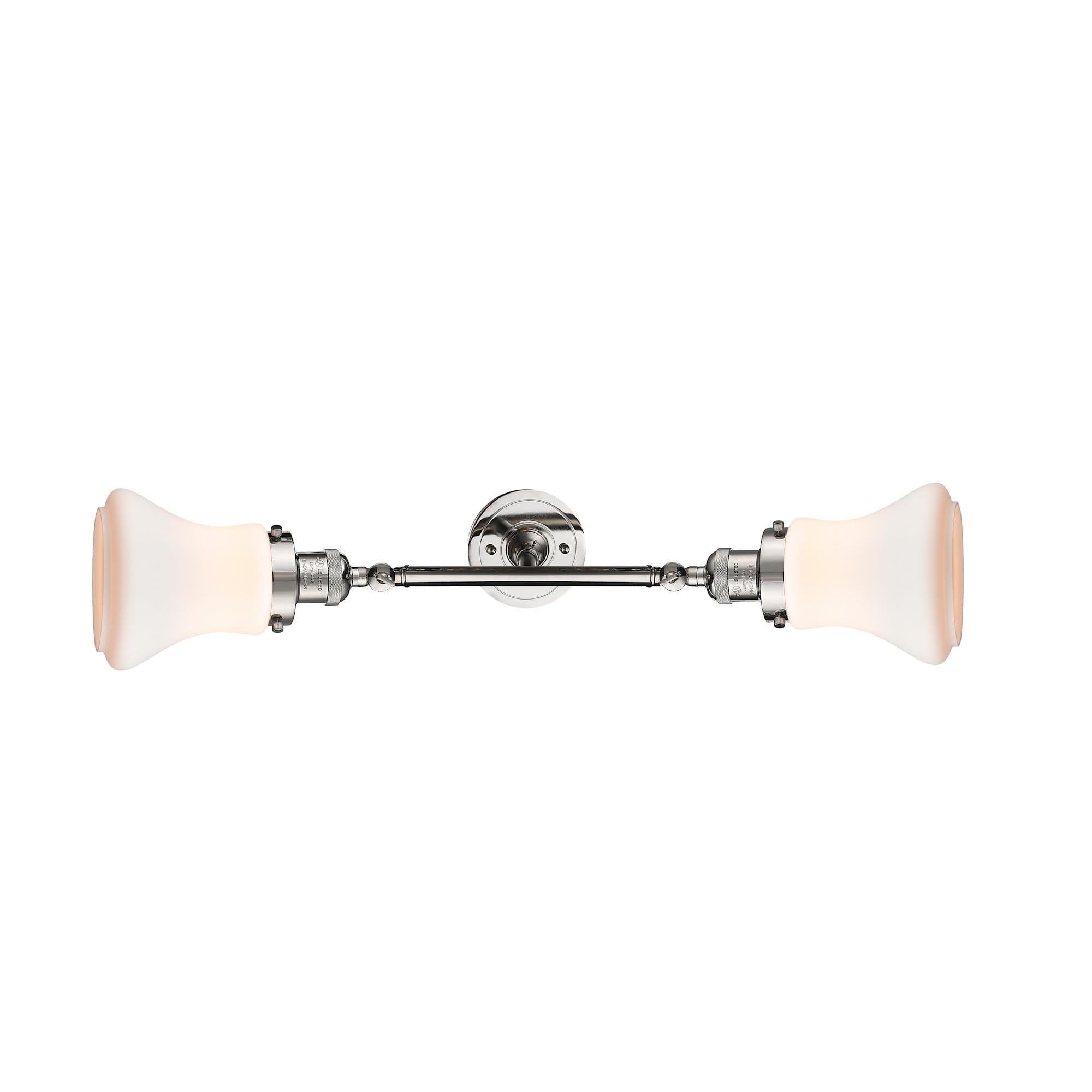 Innovations 208-PC-G191 2-Light Bathroom Vanity Light Fixture in Polished Chrome - Perfect for Modern Bathroom & Powder Room Lighting