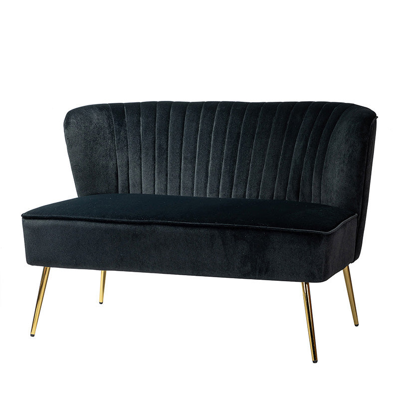 Bariana Velvet Loveseat - Soft & Luxurious Small Couch for Living Room, Bedroom, or Office - Perfect for Cozy Seating & Home Decor