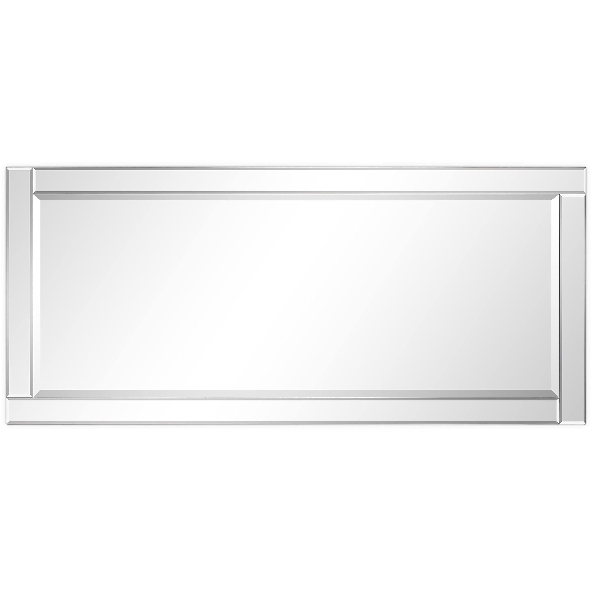 Empire Art Direct Modern Rectangle Wall Mirror with Solid Wood Frame - 1