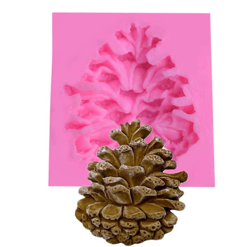 3D Christmas Silicone Candy Molds Set - Pine Cone Fondant & Gelatin Molds for Holiday Baking, DIY Desserts, Cupcake Decorations - Perfect for Christmas Party Treats, Cookie Making, and Festive Dessert Displays