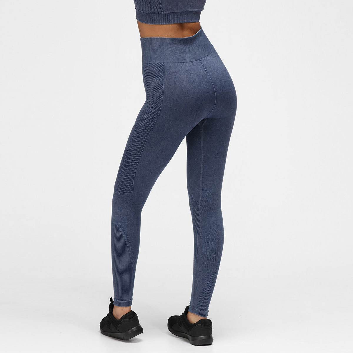 Blue Denim Seamless Leggings for Women - High Waist Yoga Pants, Stretchy Workout Tights - Perfect for Gym, Running, Lounge & Everyday Wear