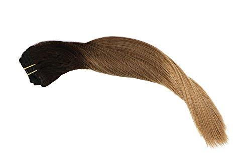 Premium 9A Brazilian Clip-In Human Hair Extensions - 7pcs Double Weft for Instant Volume & Length | Perfect for Weddings, Parties & Everyday Styling