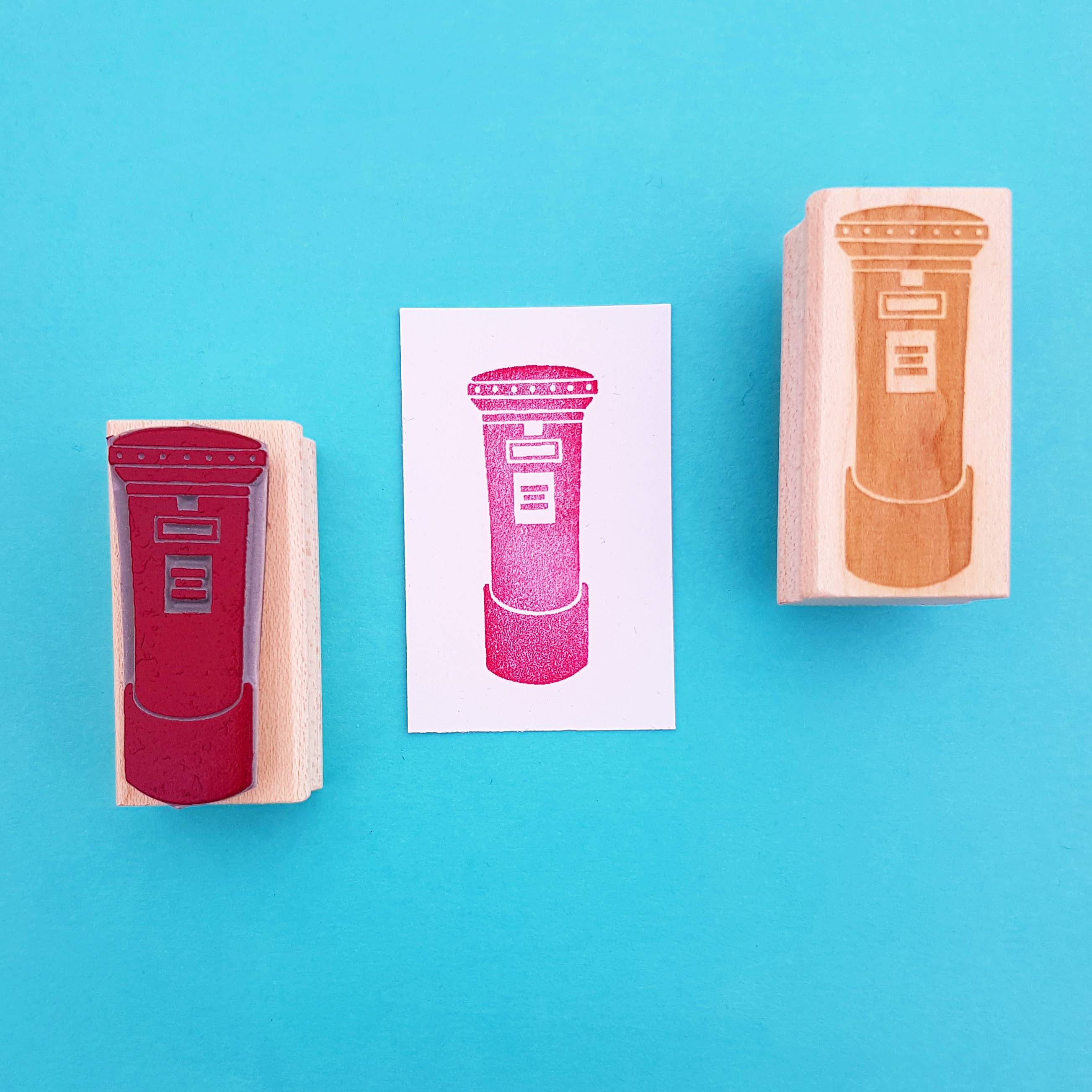 Vintage British Post Box Rubber Stamp - Royal Mail Style Letter Sealing Wax Stamp for DIY Scrapbooking, Wedding Invitations & Envelope Decor