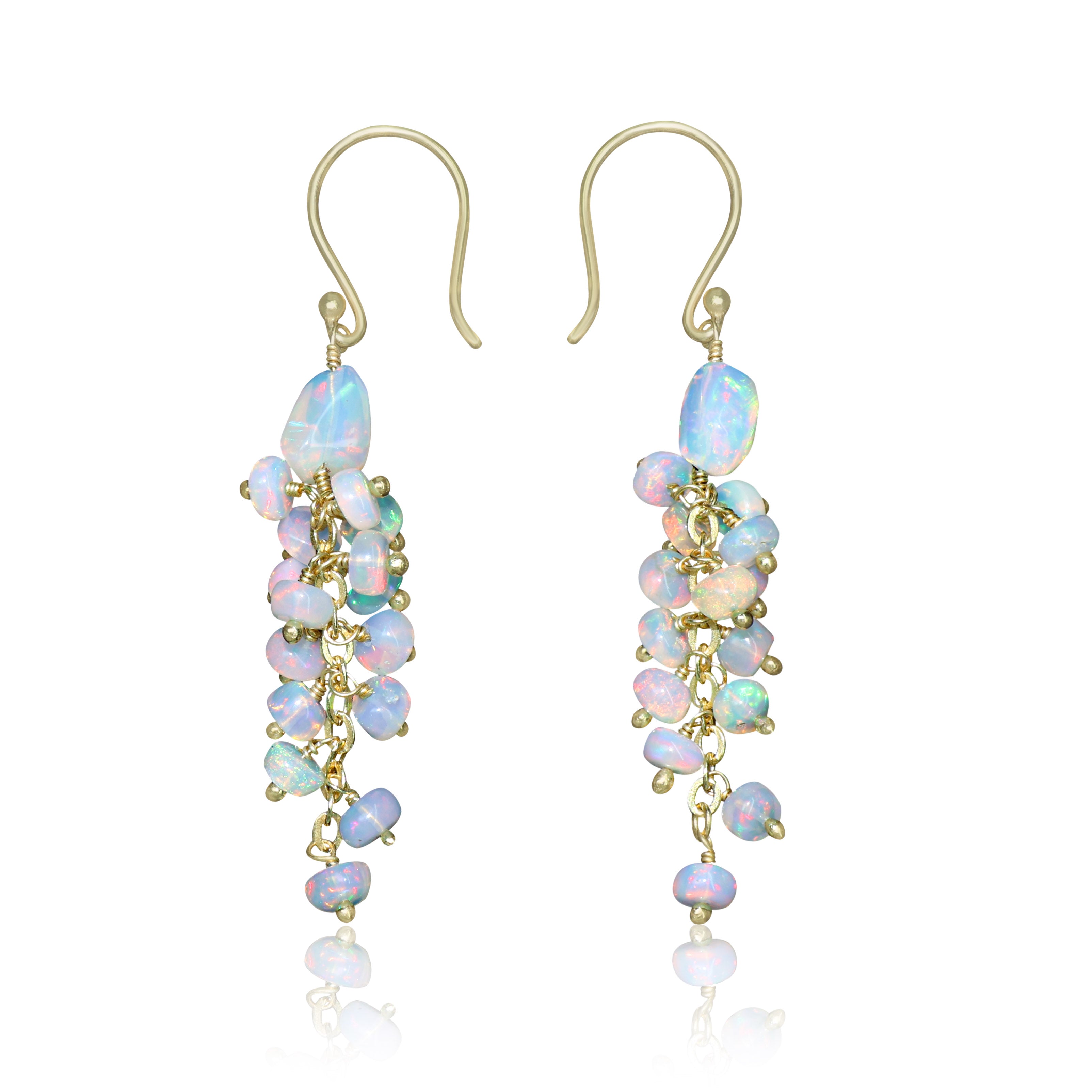 Handmade White Opal Drop and Dangle Earrings for Women - Elegant Boho Jewelry for Parties, Weddings & Everyday Wear