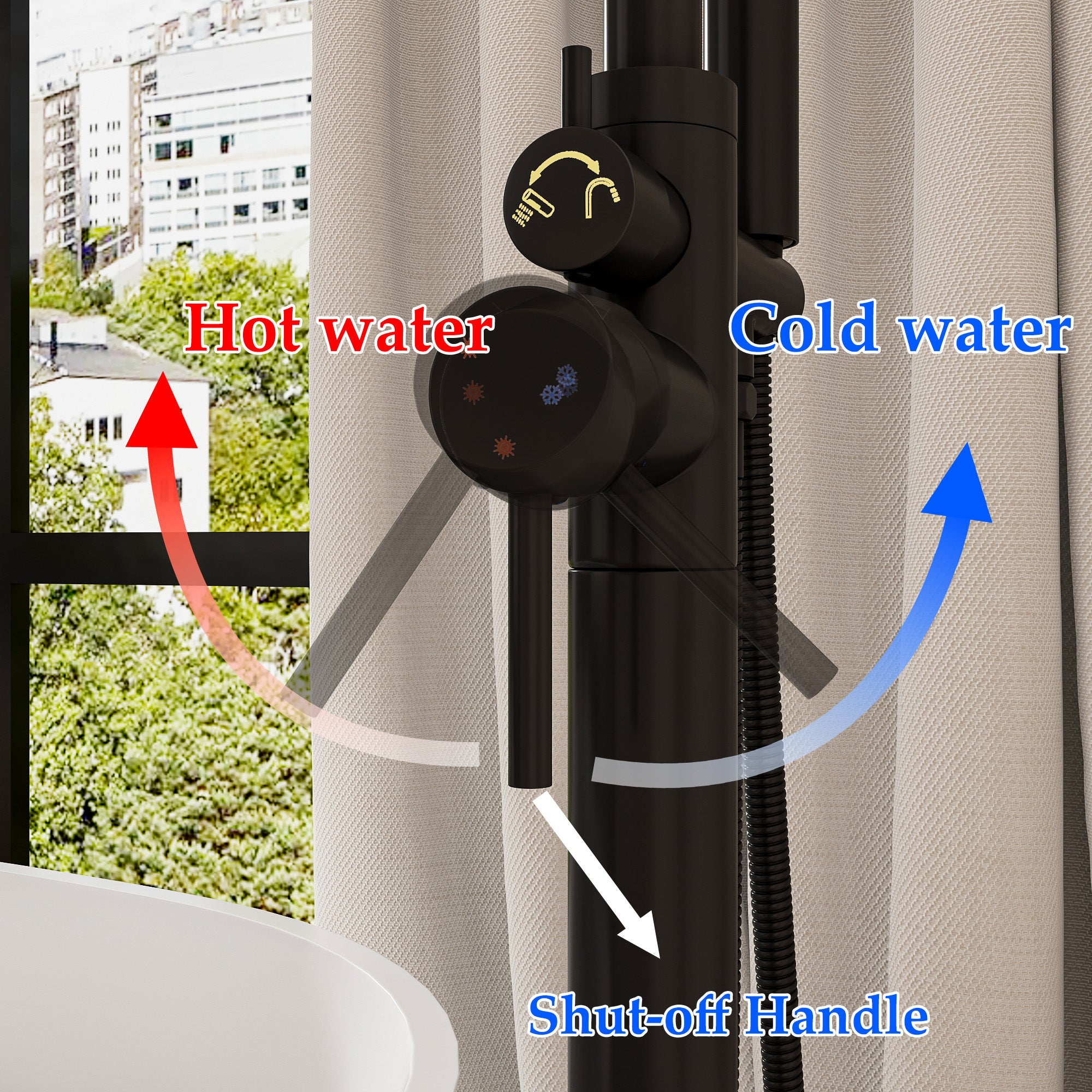 Premium Floor Tub Spout with Diverter - Chrome Finish for Bathtub Faucet Replacement | Perfect for Bathroom Renovation & Shower Installation