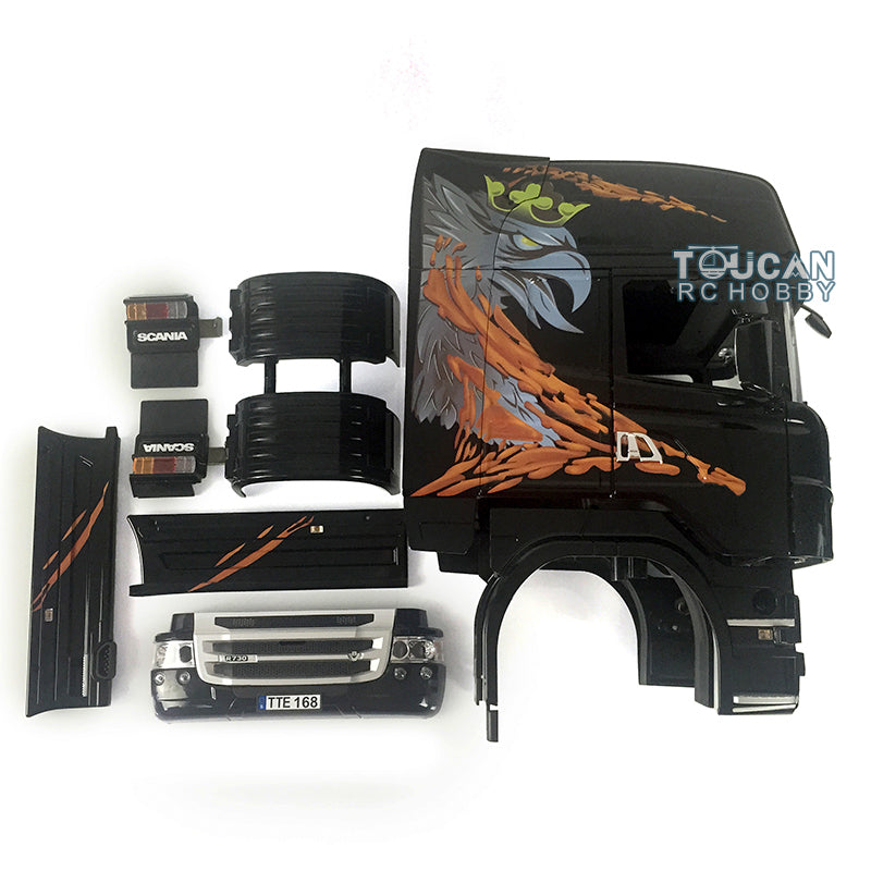 1/14 Scale TAMIYA RC Tractor Truck R730 KIT - Highline Plastic Cabin DIY Accessories & Spare Parts for Remote Controlled Car - Perfect for RC Model Building, Customization & Replacement Parts