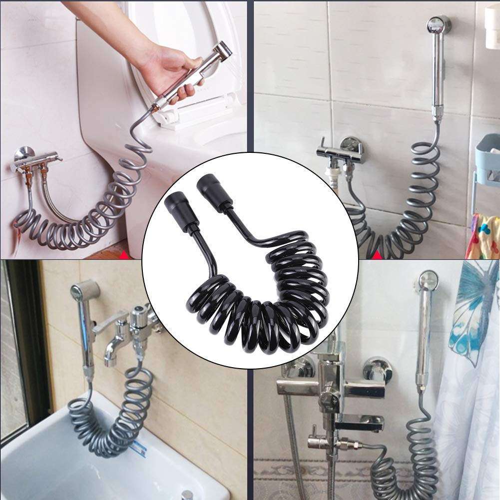 Flexible Stainless Steel Telescopic Shower Hose Replacement - Extendable Bathroom Handheld Shower Head & Bidet Sprayer Hose - Perfect for Bathroom Renovation, RV, and Pet Washing