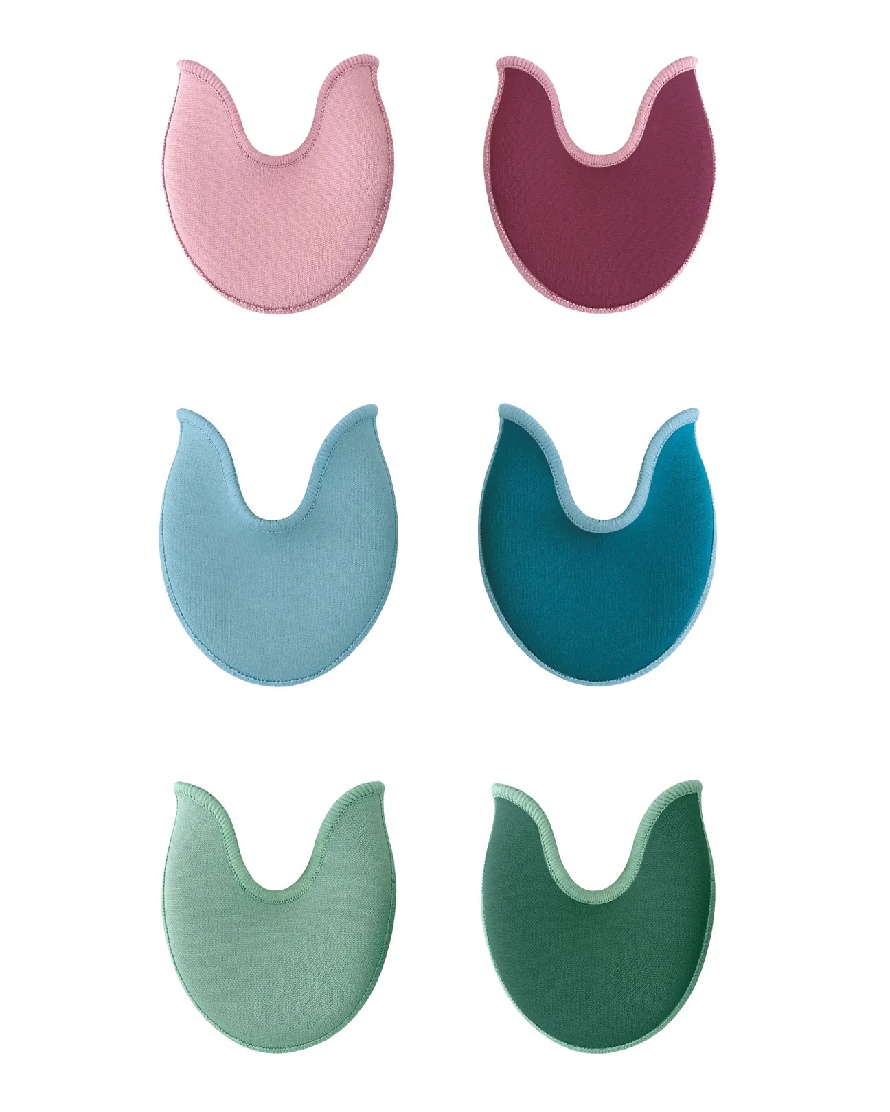 Reversible Two-Tone Gel Toe Pads (6 Pairs) - Soft & Cushioned for Pain Relief - Perfect for High Heels, Sandals & Everyday Comfort