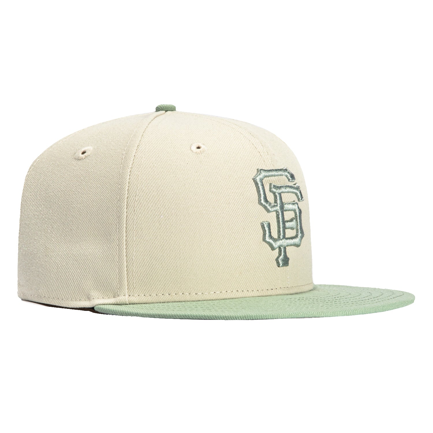 New Era 59Fifty San Francisco Giants Baseball Cap - Stone & Everest Green Color - Perfect for Baseball Games, Streetwear Fashion & Sports Fans