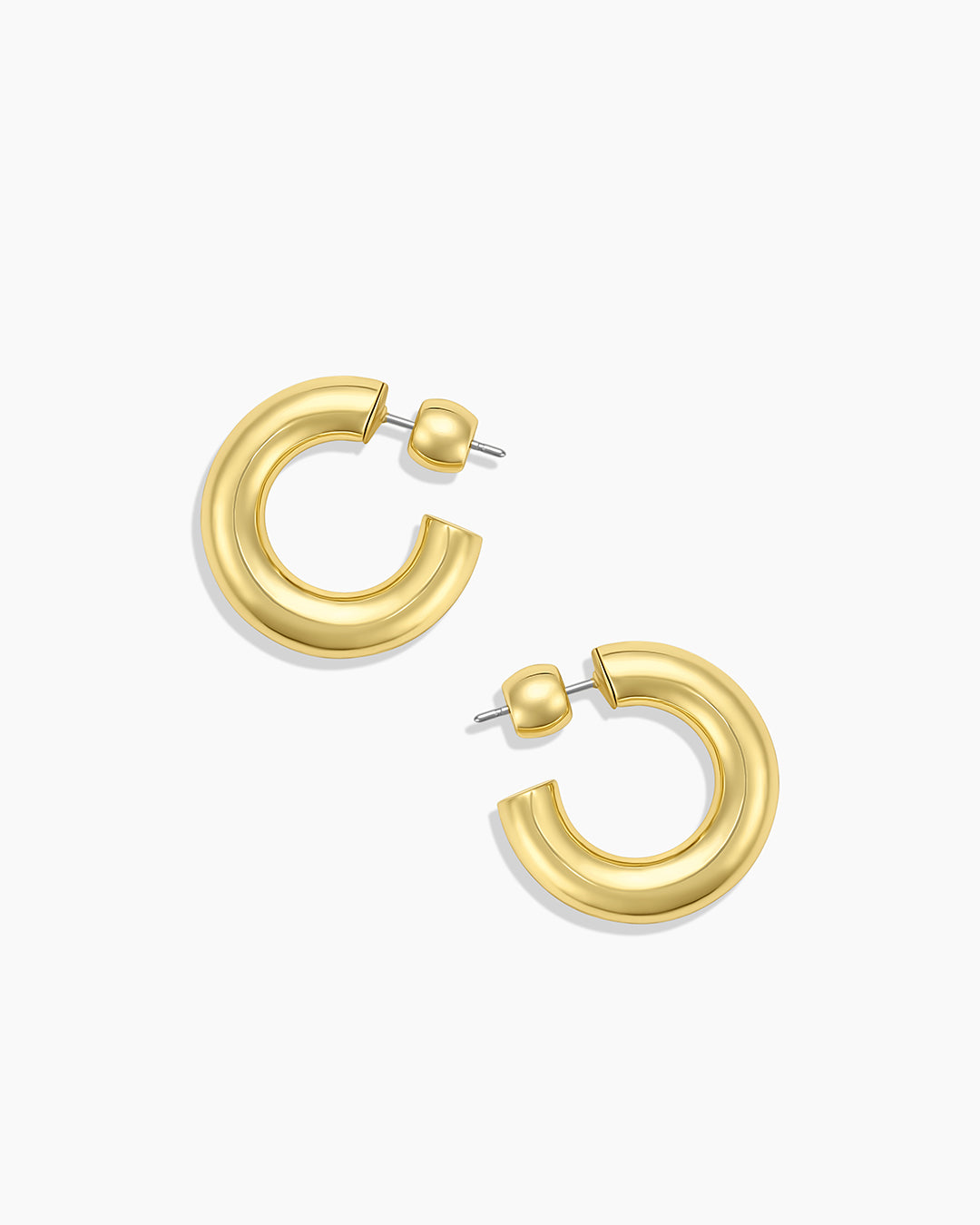 Lou Statement Small Hoops - Minimalist Gold Hoop Earrings for Women | Perfect for Everyday Wear, Office & Date Night