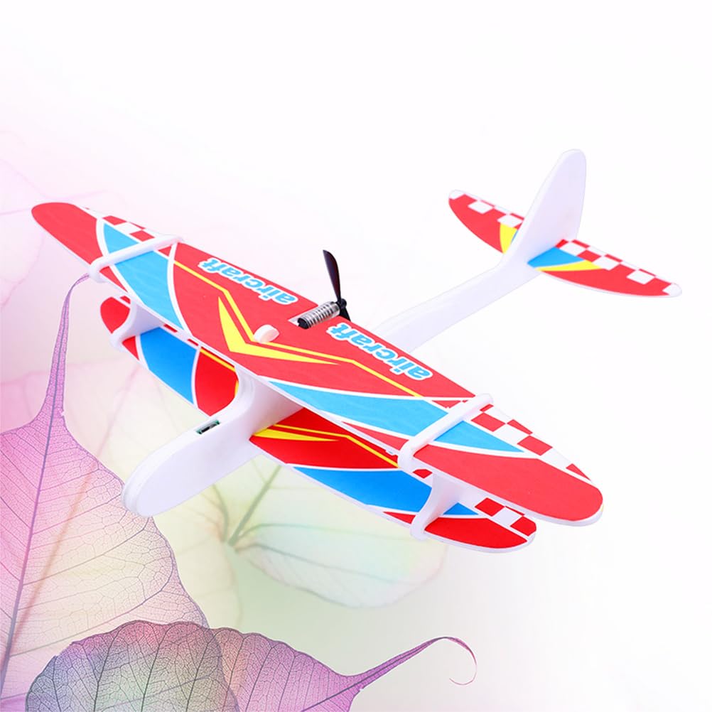 ERINGOGO Shine Hand Toss Foam Airplane - Electric Glider Toy Plane for Kids & Adults, Easy Assembly, No Lights, Rechargeable - Fun Outdoor Flying Toy for Parks, Backyards & Family Activities