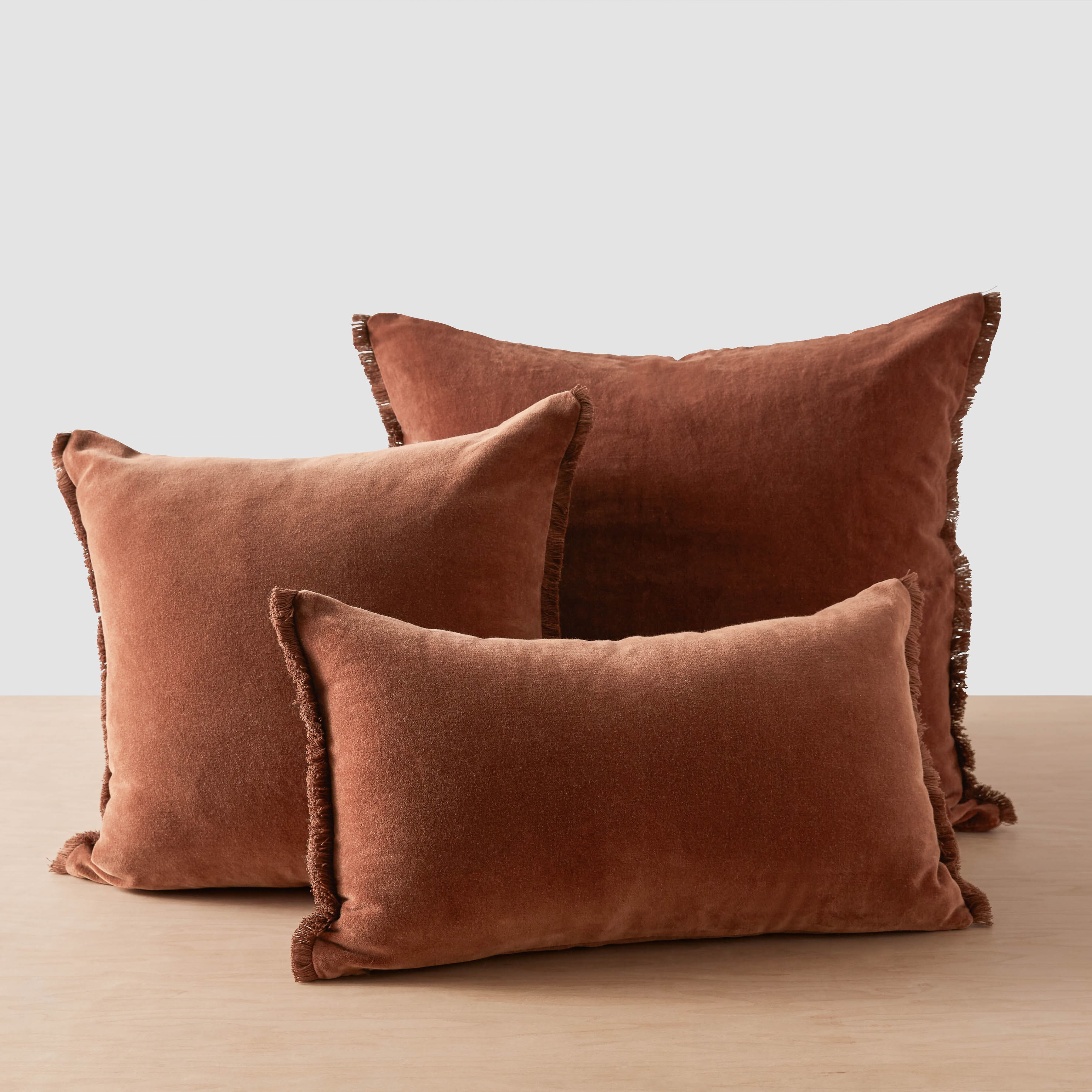 Luxury Velvet Throw Pillow Covers - Soft Decorative Cushion for Sofa, Bed & Home Decor - Elegant Living Room & Bedroom Accent - Set of 2 (18x18 Inches)