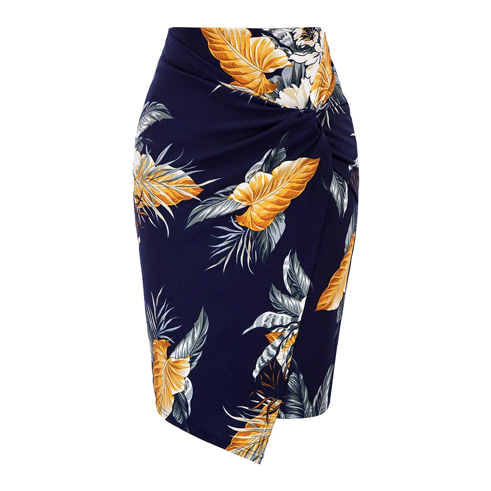 Elegant Floral Print Pencil Dress for Women - Office & Business Casual Wear - Plus Size Skirt for Work, Parties & Special Occasions