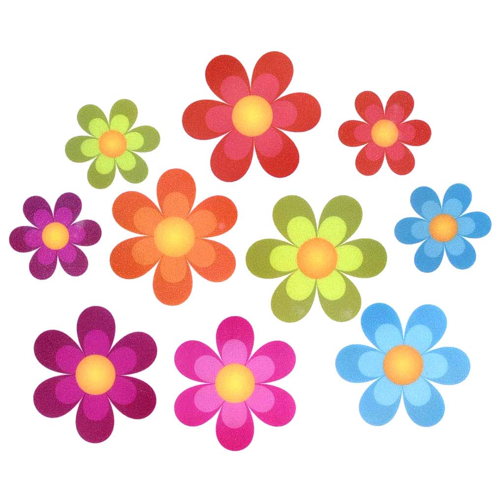 Colorful Non-Slip Bathtub Stickers - Large Adhesive Decals for Home Decor, Cute Random Designs | Bathroom Safety & Kids Shower Fun