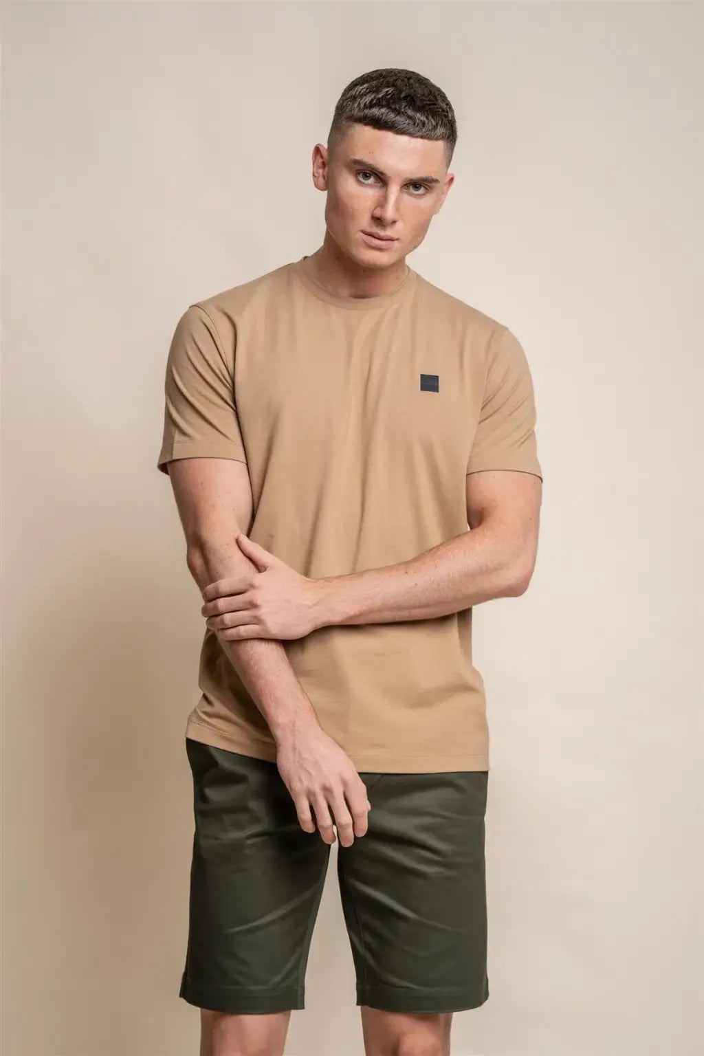 Cavani Men's Sand Bogart T-Shirt - Comfortable Casual Short Sleeve Tee for Everyday Wear | Perfect for Outdoors, Travel & Relaxation