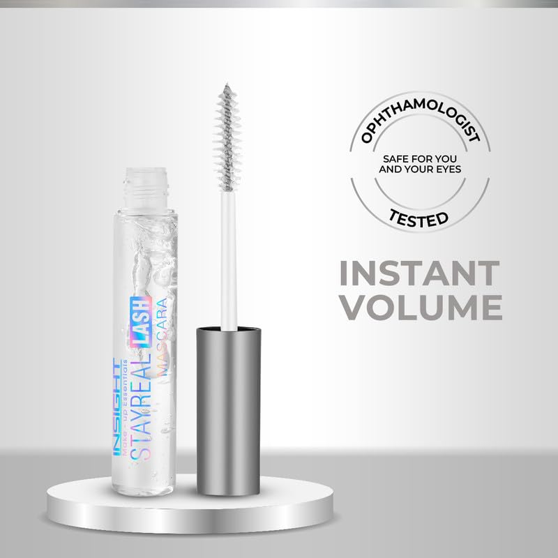 Insight Cosmetics Stay Real Lash Mascara - Transparent Mascara for Natural Look, Clear Gel Formula (10g) | Perfect for Everyday Wear, No Makeup Look & Sensitive Eyes