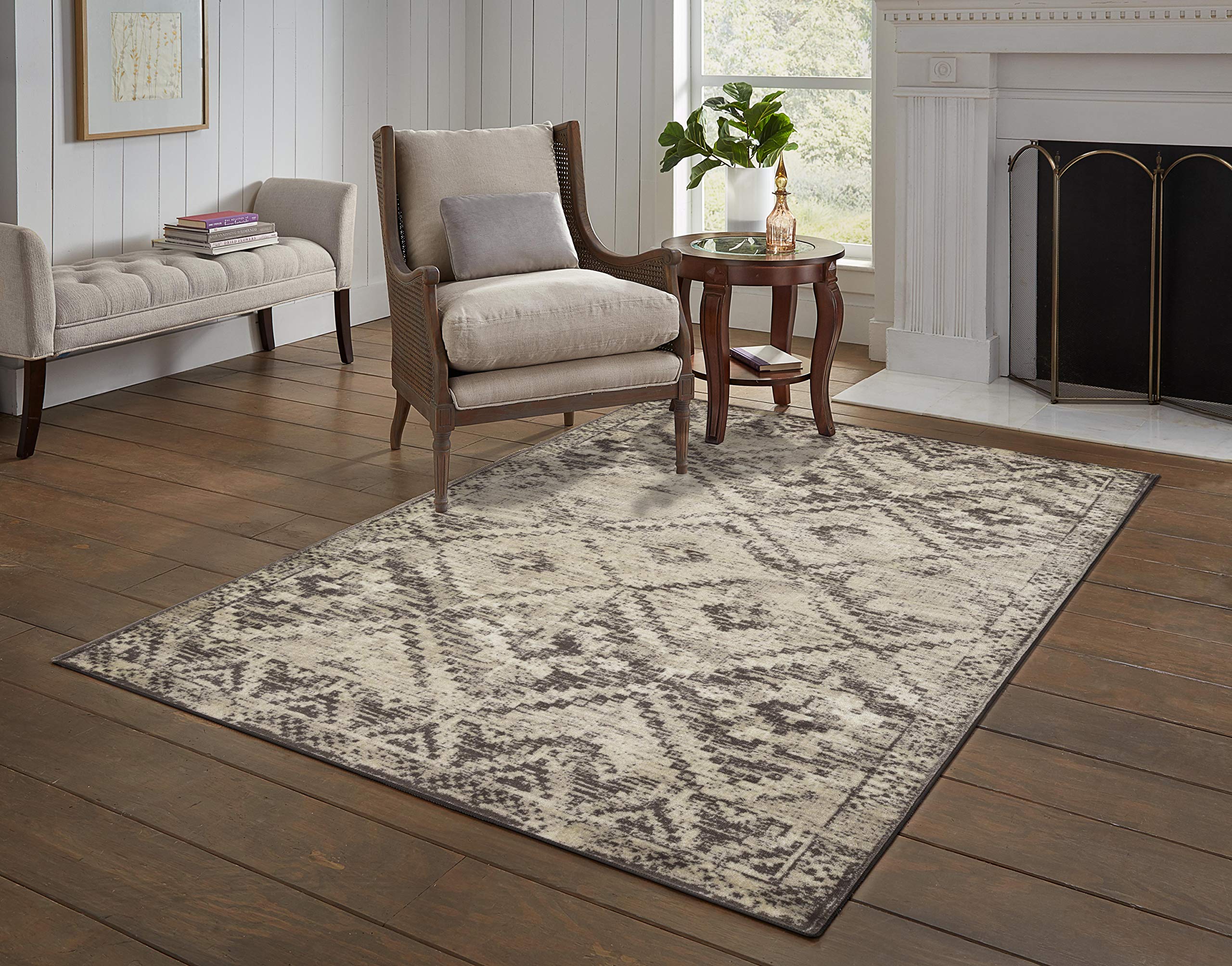 KAS Rugs Heritage Grey Mila 7'7 x 10'10 Plush Soft Area Rug for Living Room, Bedroom - Premium Comfort & Style