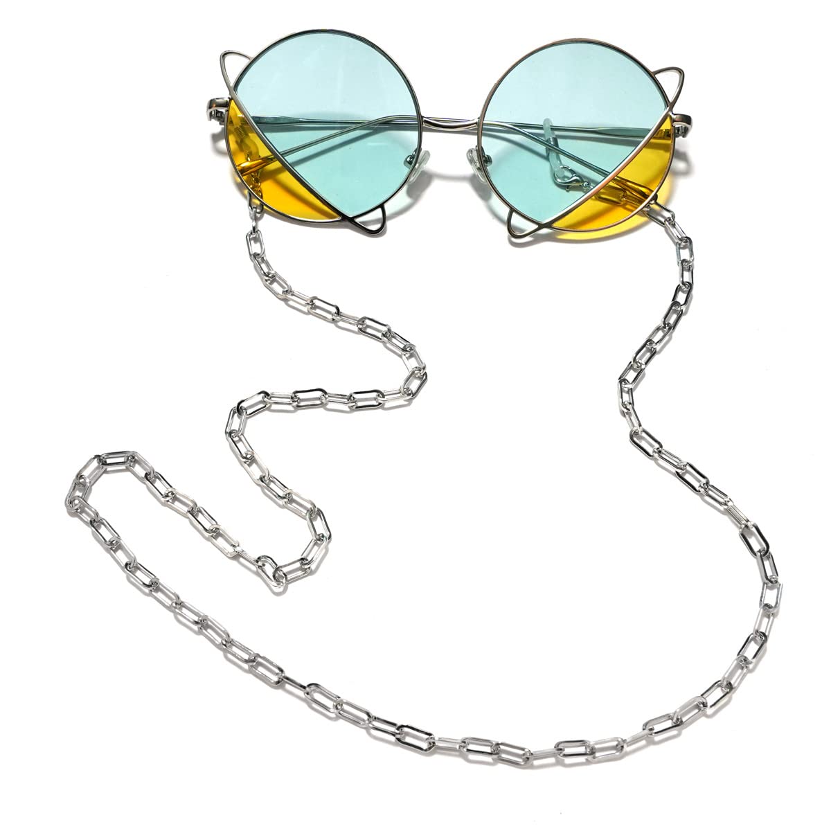 Premium Metal Glasses Chain - Adjustable Sunglasses Strap & Face Mask Holder for Men & Women | Stylish Eyewear Retainer for Reading Glasses, Safety Goggles & Daily Use (Office, Driving, Outdoor Activities)