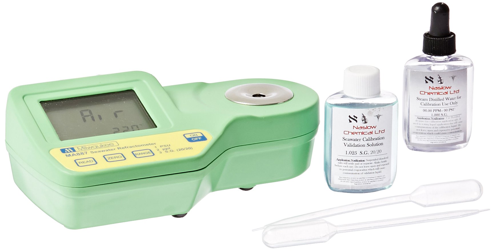 Milwaukee MA887-BOX Digital Seawater Refractometer - Accurate Salinity & Specific Gravity Tester with Protective Hard Case | Perfect for Aquariums, Marine Biology & Saltwater Fishing