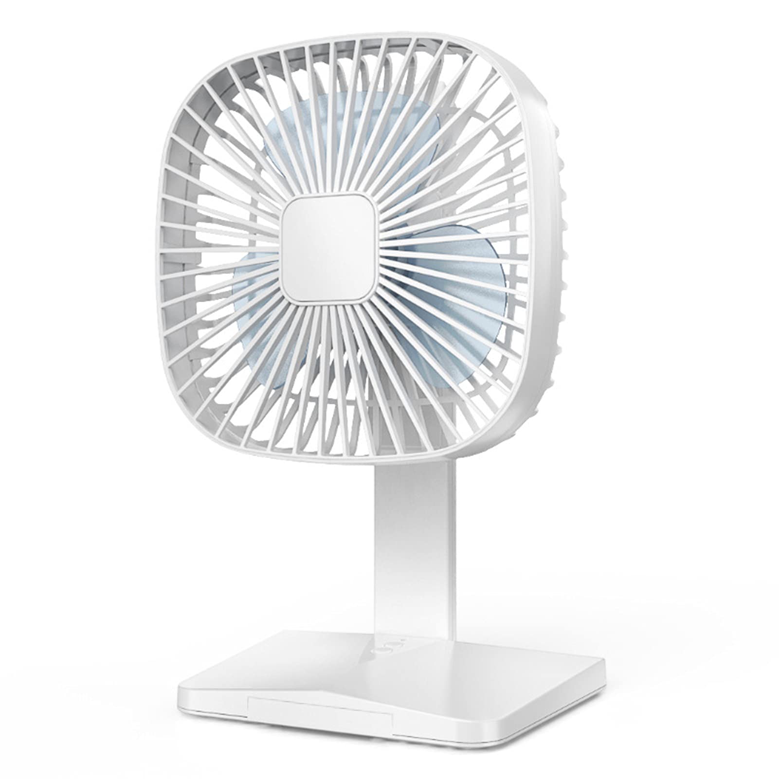 Unizhouxi Portable USB Fan - 3-Speed Adjustable ABS Quiet Desktop Fan with Strong Wind, White - Perfect for Home, Office, and Workspace Cooling