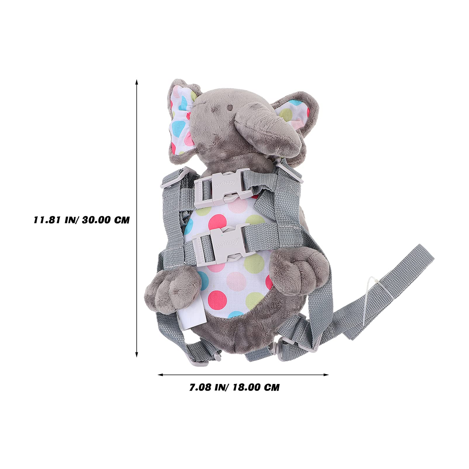 Cute Elephant Plush Backpack with Safety Leash - Anti-Lost Toddler Backpack for Boys & Girls - Cartoon Animal School Bag for Kids - Perfect for Outdoor Travel, Park Visits & Preschool Adventures