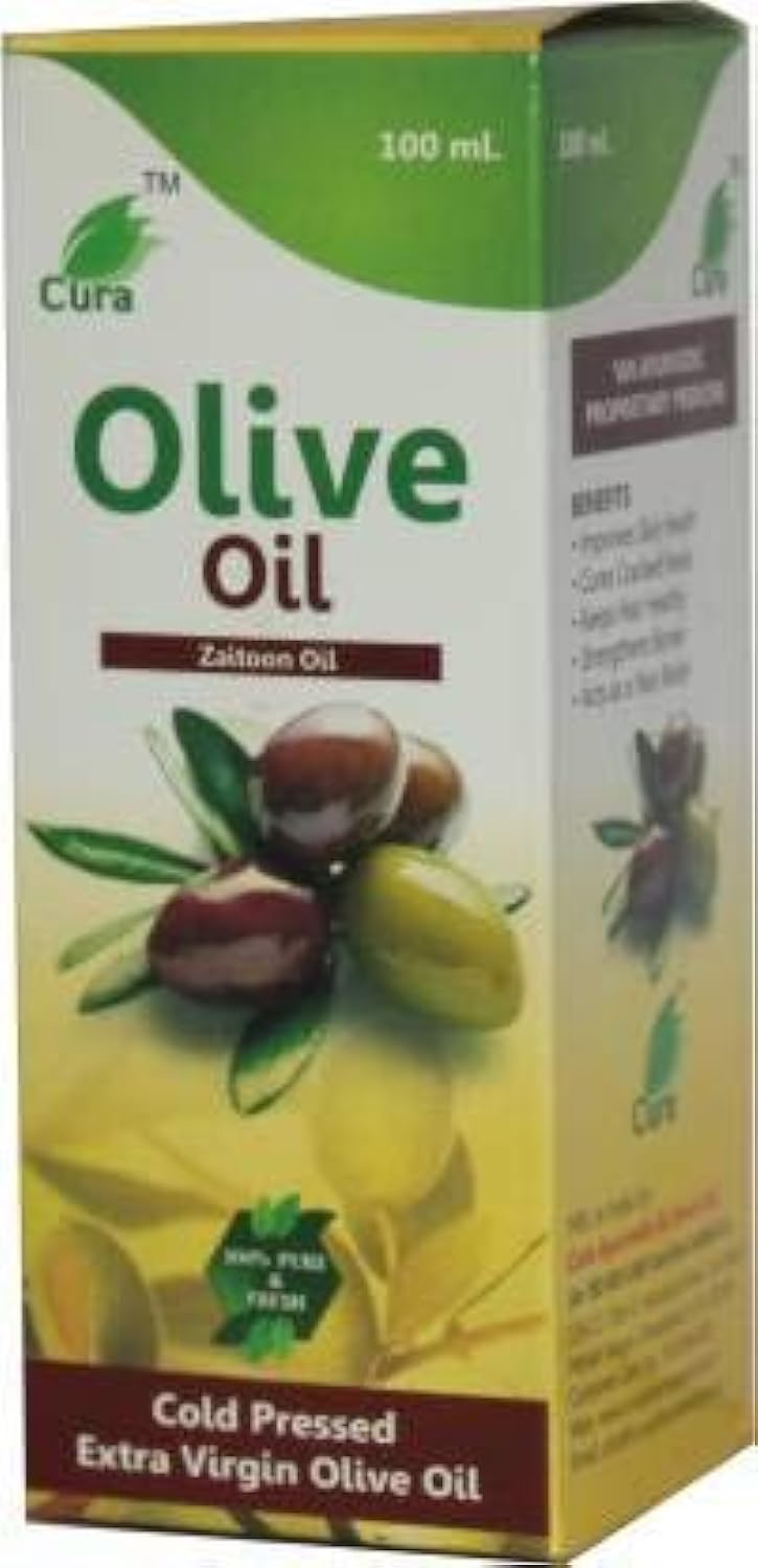 100% Pure & Fresh Cura Olive Oil (Zaitoon Oil) for Hair - 100ml | Natural Hair Growth & Scalp Treatment | Perfect for Daily Hair Care & Styling