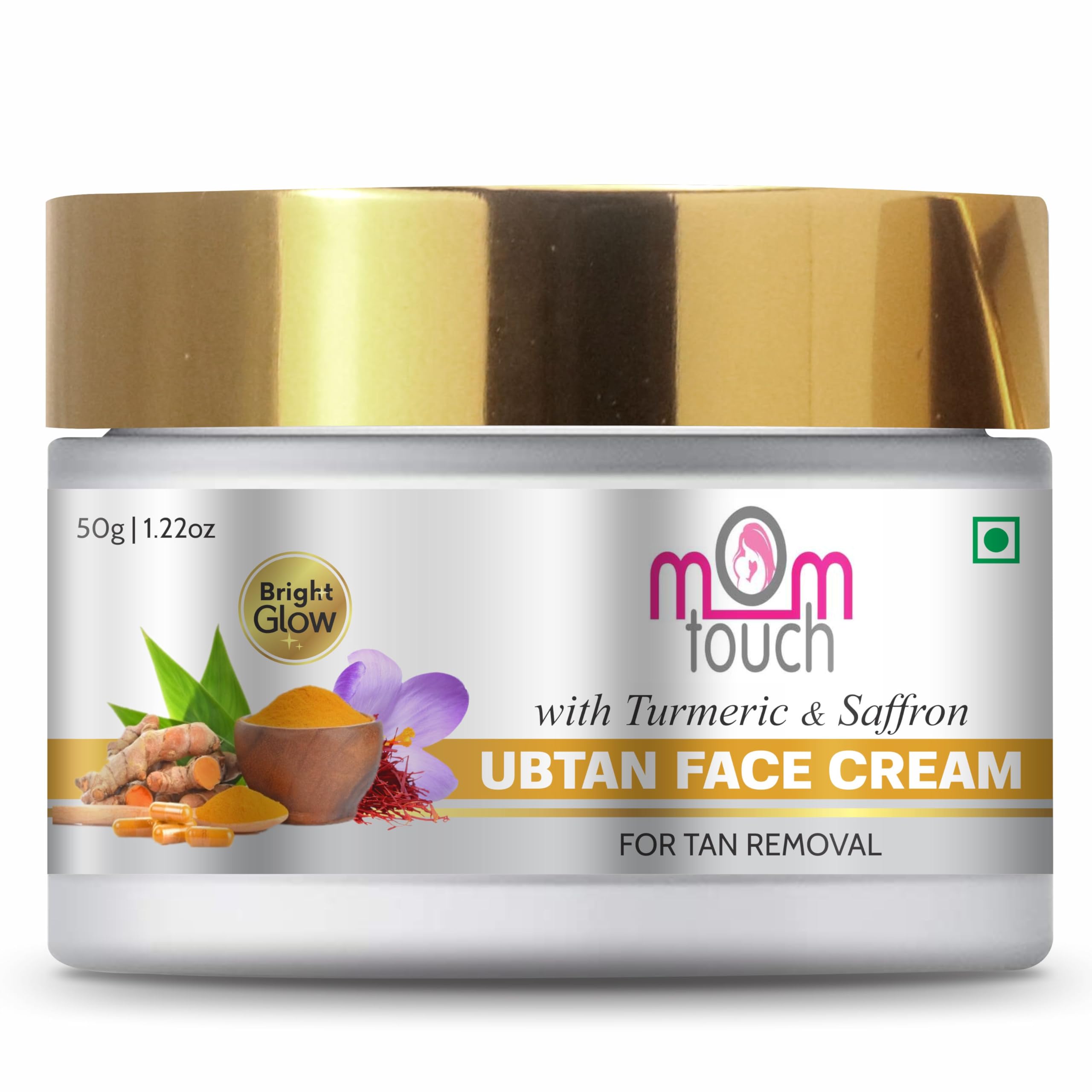 Turmeric & Saffron Oil-Free Face Moisturizer for Skin Brightening & Glowing Hydration - 50ml | Winter Skincare, Daily Moisturizer for All Skin Types, Natural Radiance Booster