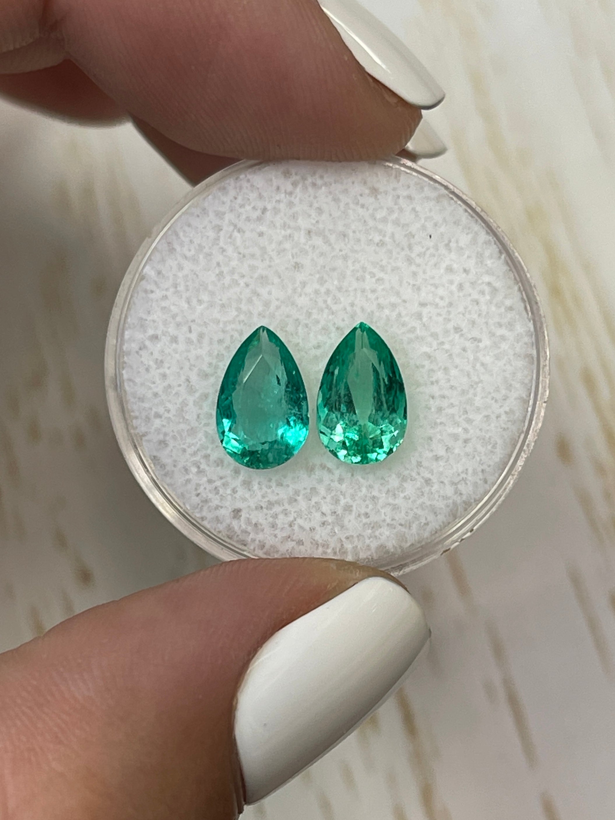 2.71tcw 9.4x6mm Pear Cut Loose Colombian Emeralds - Natural Green Gemstones for Jewelry Making, Engagement Rings & Luxury Gifts