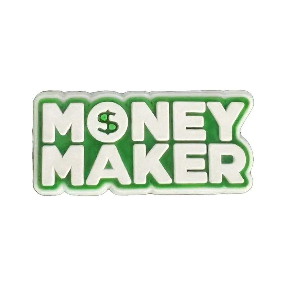 1PCS Funny Dollar Money Shoe Charms - PVC Cartoon DIY Sandal Accessories for Clogs - Unisex Decoration for Boys & Adults - Perfect for Xmas Parties, Gifts & Everyday Fashion