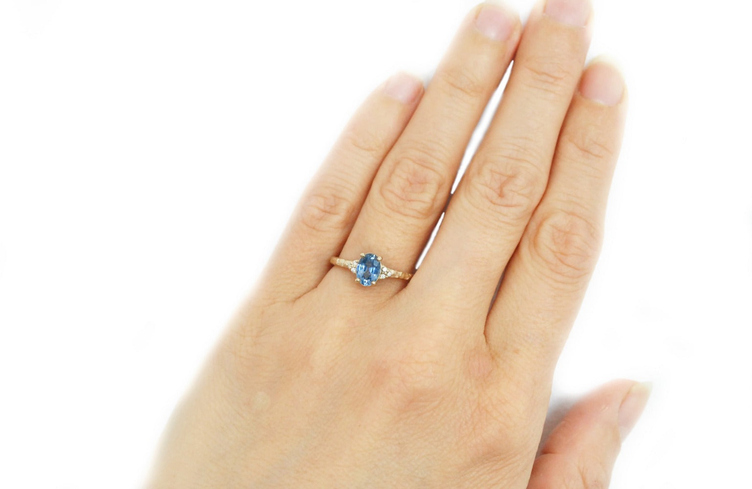 Eloise Gold & Sapphire Ring – Elegant 14K Gold Blue Sapphire Jewelry for Women, Perfect for Engagement, Wedding & Special Occasions