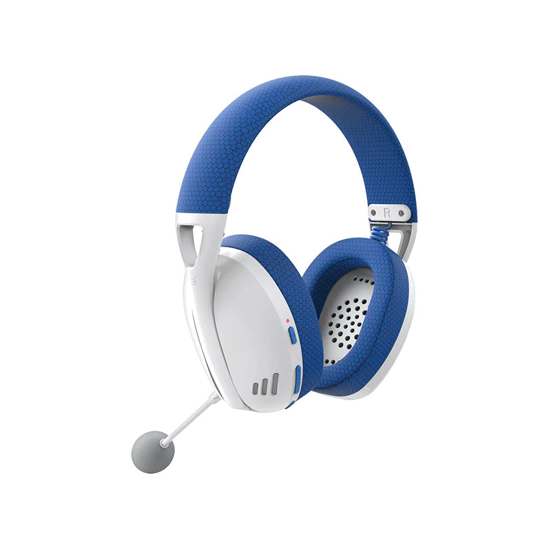 Redragon IRE H848B Wireless Gaming Headset - White/Blue - Immersive Sound for PC, PS5, Xbox & Mobile Gaming