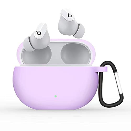 Beats Studio Buds Case 2021 - Pink Dinosaur Silicone Cover with Keychain | Cute 3D Cartoon Design for Women, Men, Girls & Boys | Shockproof Protection for Gym, Travel & Daily Use