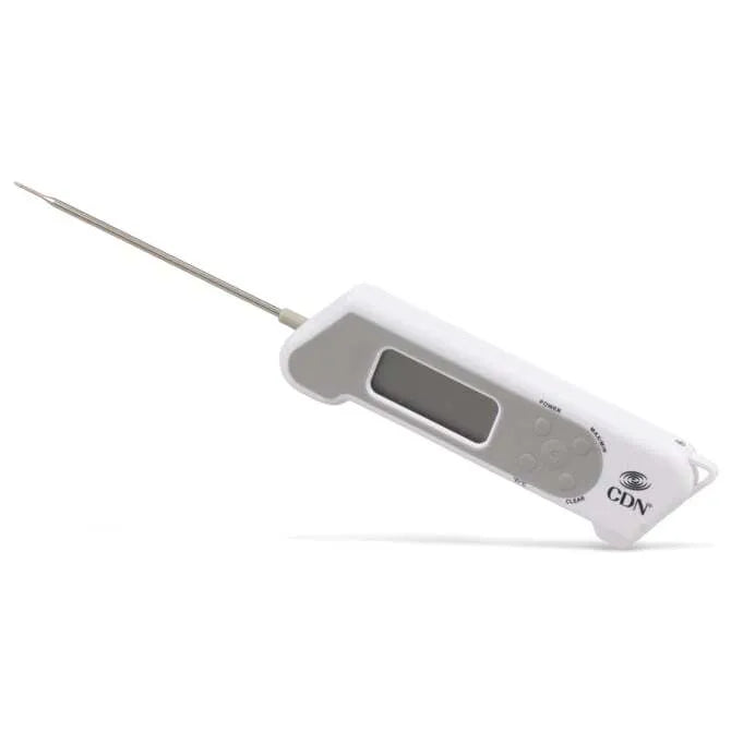 Premium White Folding Thermocouple Thermometer - Accurate Digital Temperature Probe for Cooking, BBQ, HVAC & Industrial Use