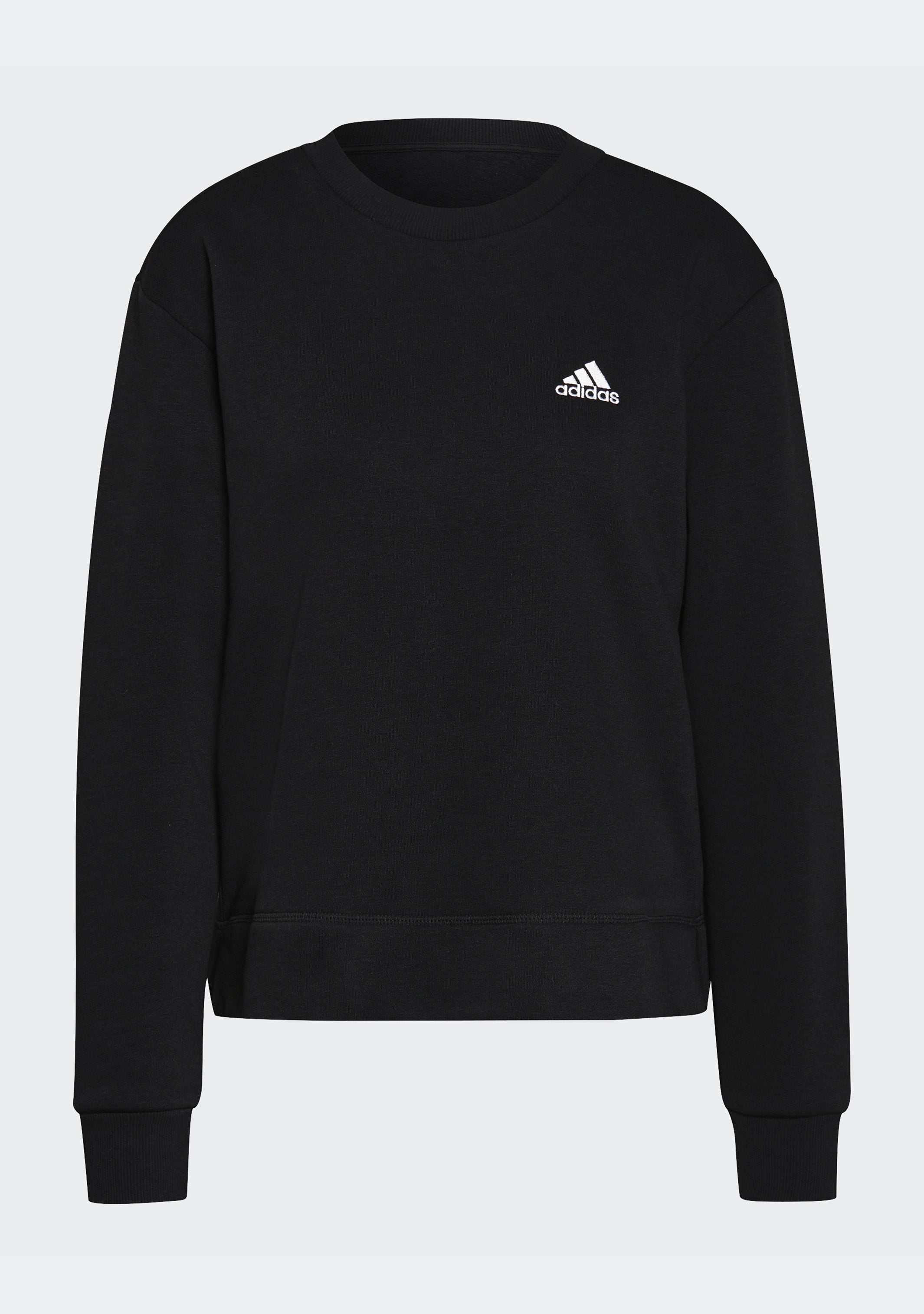 Adidas Women's Essentials Small Logo Fleece Cropped Sweatshirt | Soft Casual Pullover Hoodie for Women | Perfect for Gym, Running & Everyday Wear