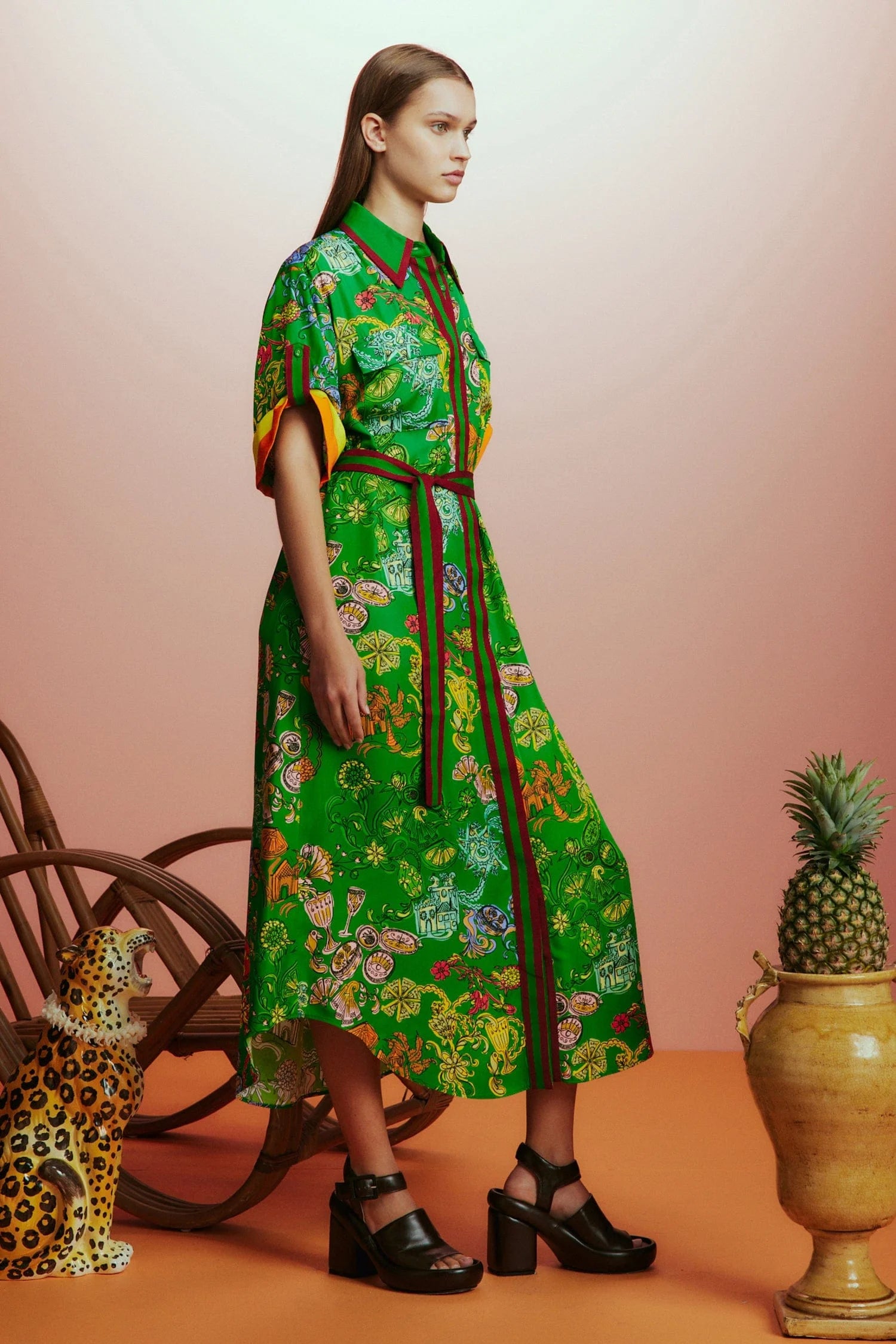 Stylish FIESTA SHIRTDRESS for Women - Floral Print Summer Dress - Perfect for Beach Vacations, Parties & Casual Outings
