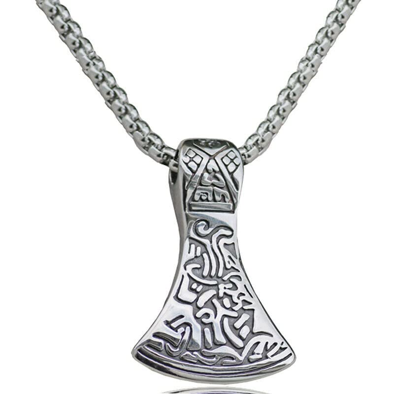 Viking Thor's Hammer Necklace for Men - Stainless Steel Mjolnir Pendant with Adjustable Chain - Norse Mythology Jewelry Gift for Him - Perfect for Viking Lovers, Cosplay, and Historical Reenactments