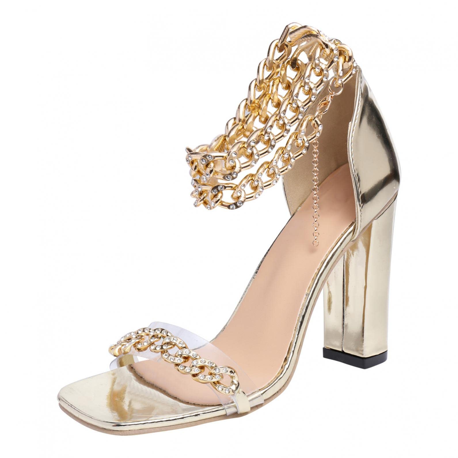 Elegant Women's Clear Wide Width Peep Toe High Heel Sandals with Ankle Strap - Comfortable Dressy Wedding Pumps for Wide Feet - Perfect for Bridal Parties, Evening Events & Special Occasions