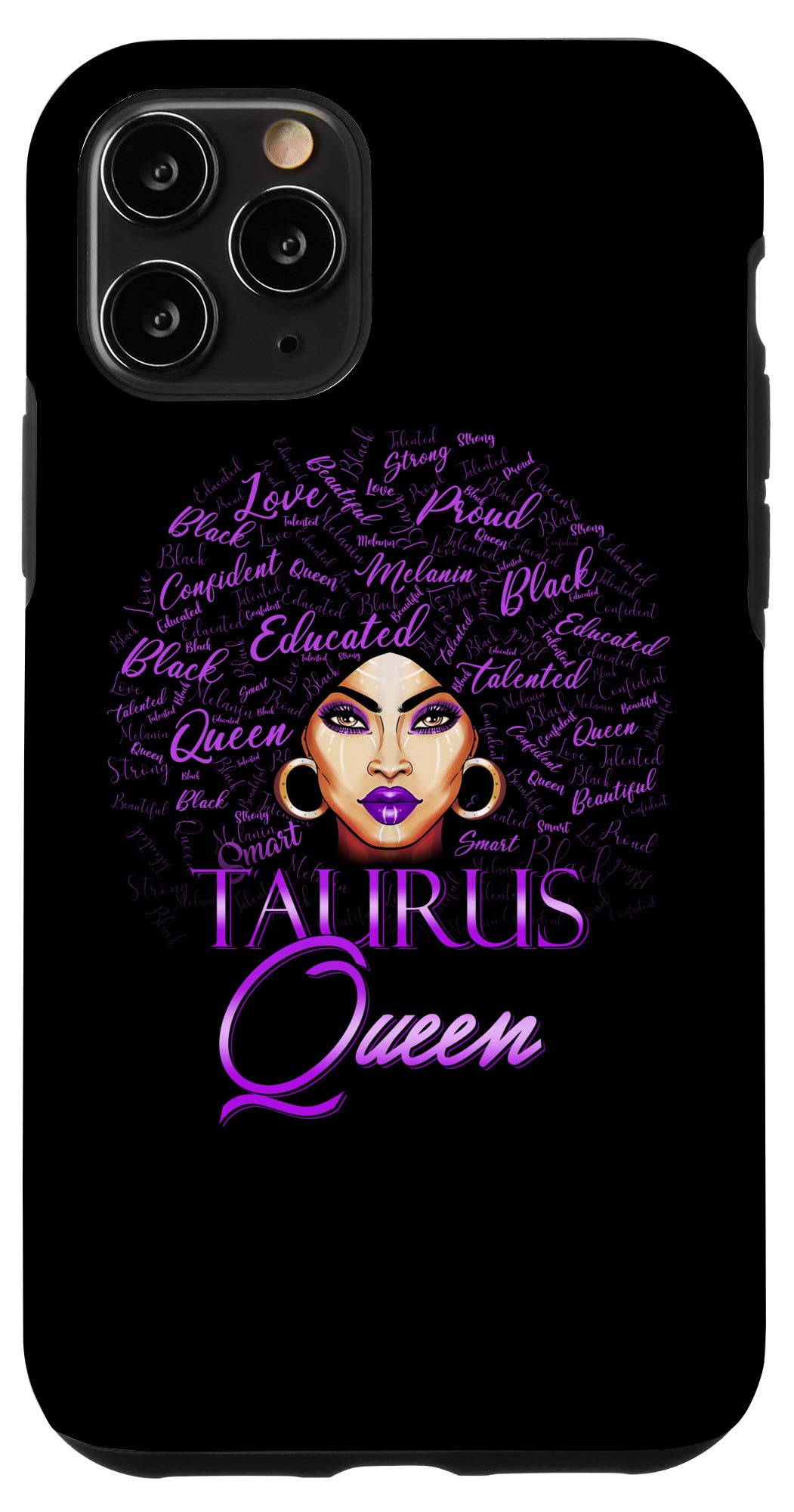 iPhone 11 Pro Case for Women - Taurus Zodiac Purple Queen Design, Durable Protective Phone Cover for Birthday Gift | Perfect for Daily Use, Work & Travel
