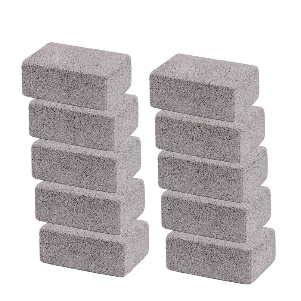 Kelfuoya 10-Pack Grill Cleaning Bricks - Eco-Friendly BBQ Grill Stones for Removing Stubborn Grease & Residue - Perfect for Charcoal, Gas Grills & Griddles - Heavy Duty De-Scaling Magic Cleaning Blocks for Outdoor Cooking & Camping
