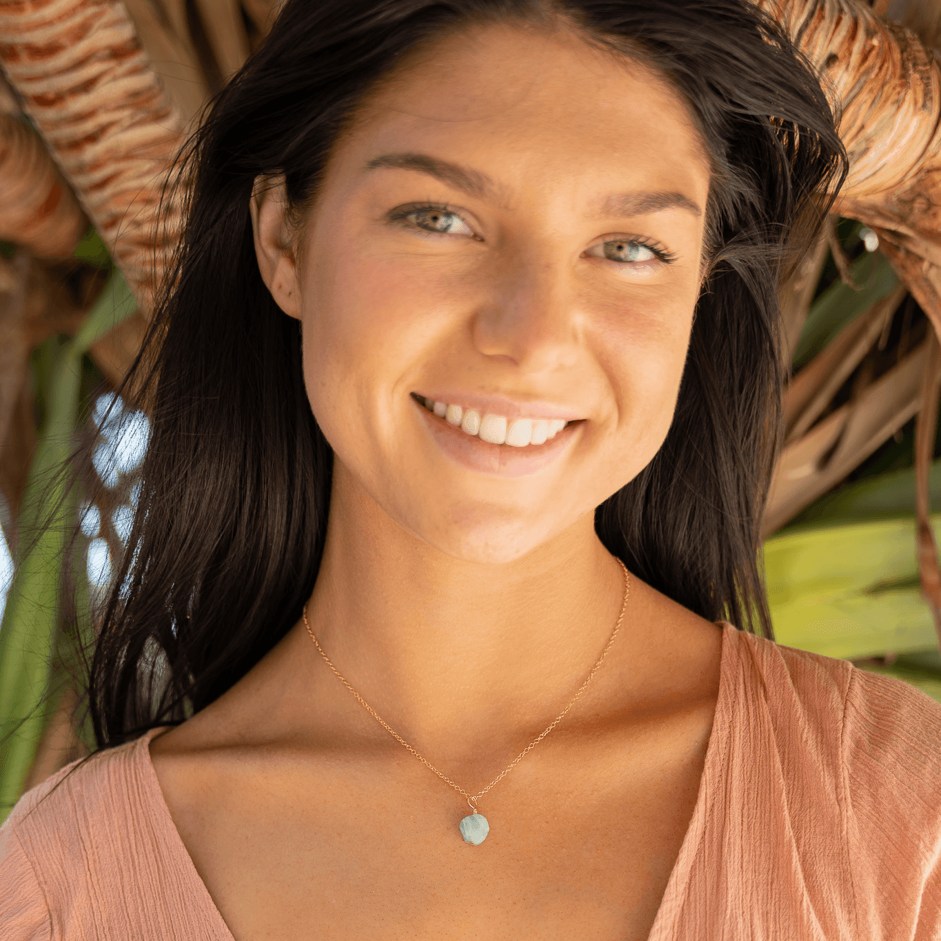 Natural Amazonite Crystal Pendant Necklace - Healing Stone Jewelry for Women, Chakra Balancing & Spiritual Protection | Perfect for Meditation, Yoga & Everyday Wear