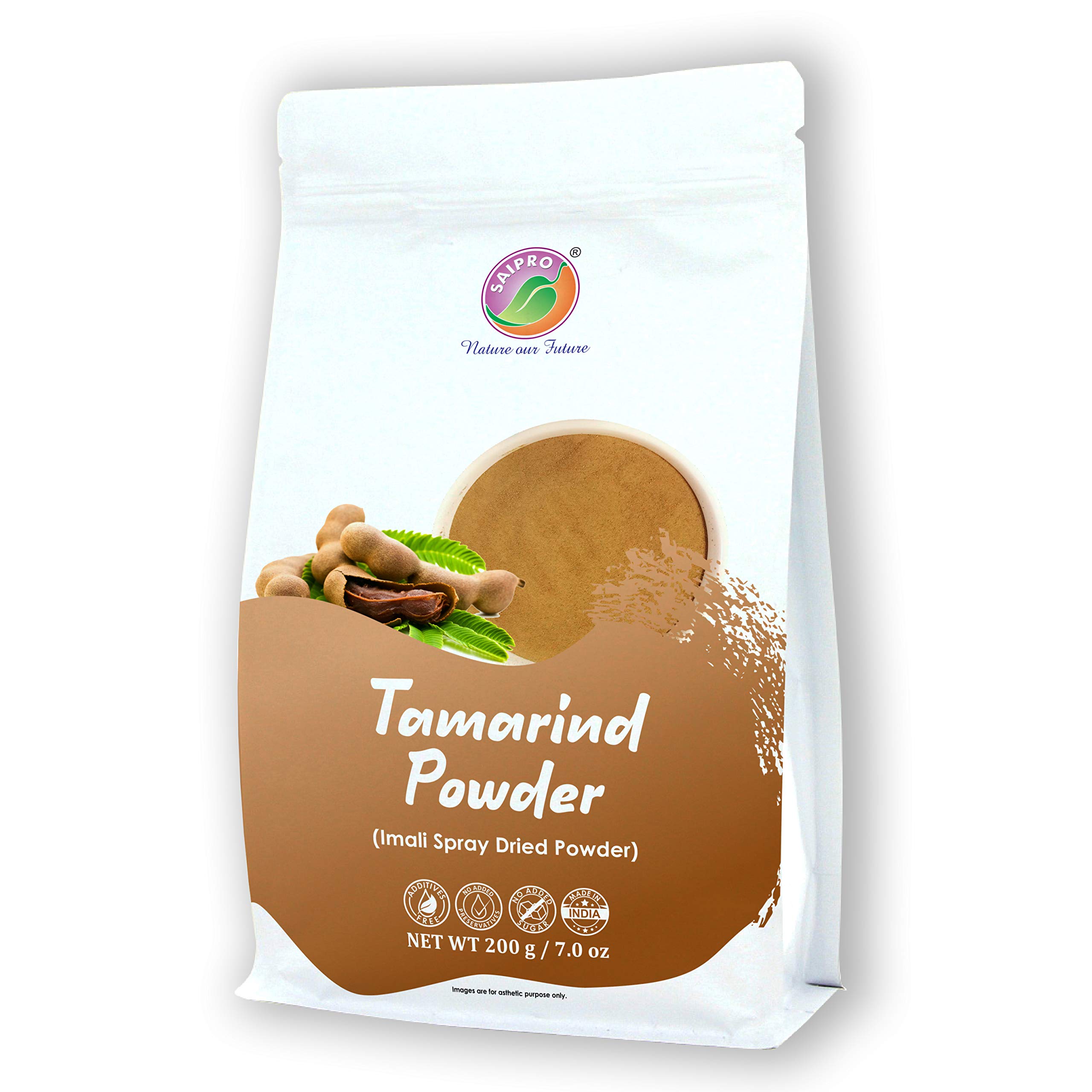 Saipro Tamarind Powder 200g - Seedless, Free-Flowing, All-Natural for Tamarind Paste, Candy, Lollipops, Chutney, Pulp, Chaat & Sauce | No Preservatives, No Sugar | Perfect for Cooking, Baking & Indian Cuisine