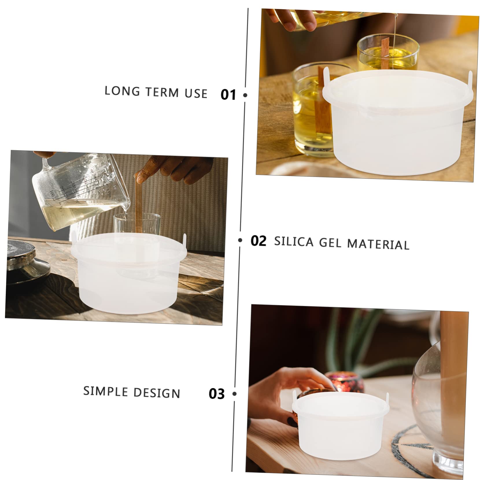 Minkissy 1pc Silicone Wax Melter Bowl - Mini Wax Warmer Pot for Hair Removal, Waxing Kit with Wax Burner Liners - Perfect for Home Spa, Salon, and DIY Beauty Treatments