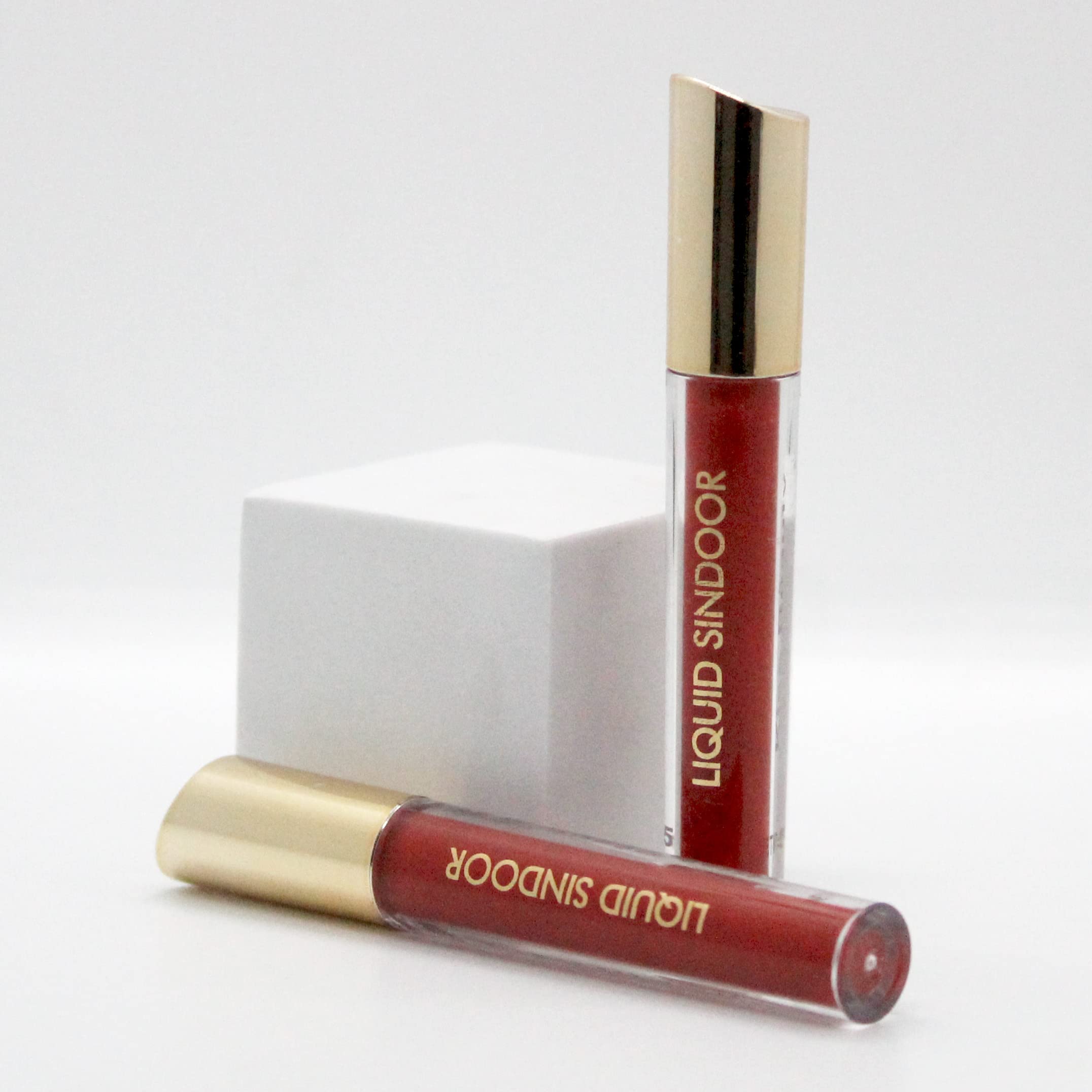 Kiss Beauty Mahogany Liquid Sindoor with Sponge-Tip Applicator - Long Lasting Hindu Forehead Marking for Pujas & Weddings
