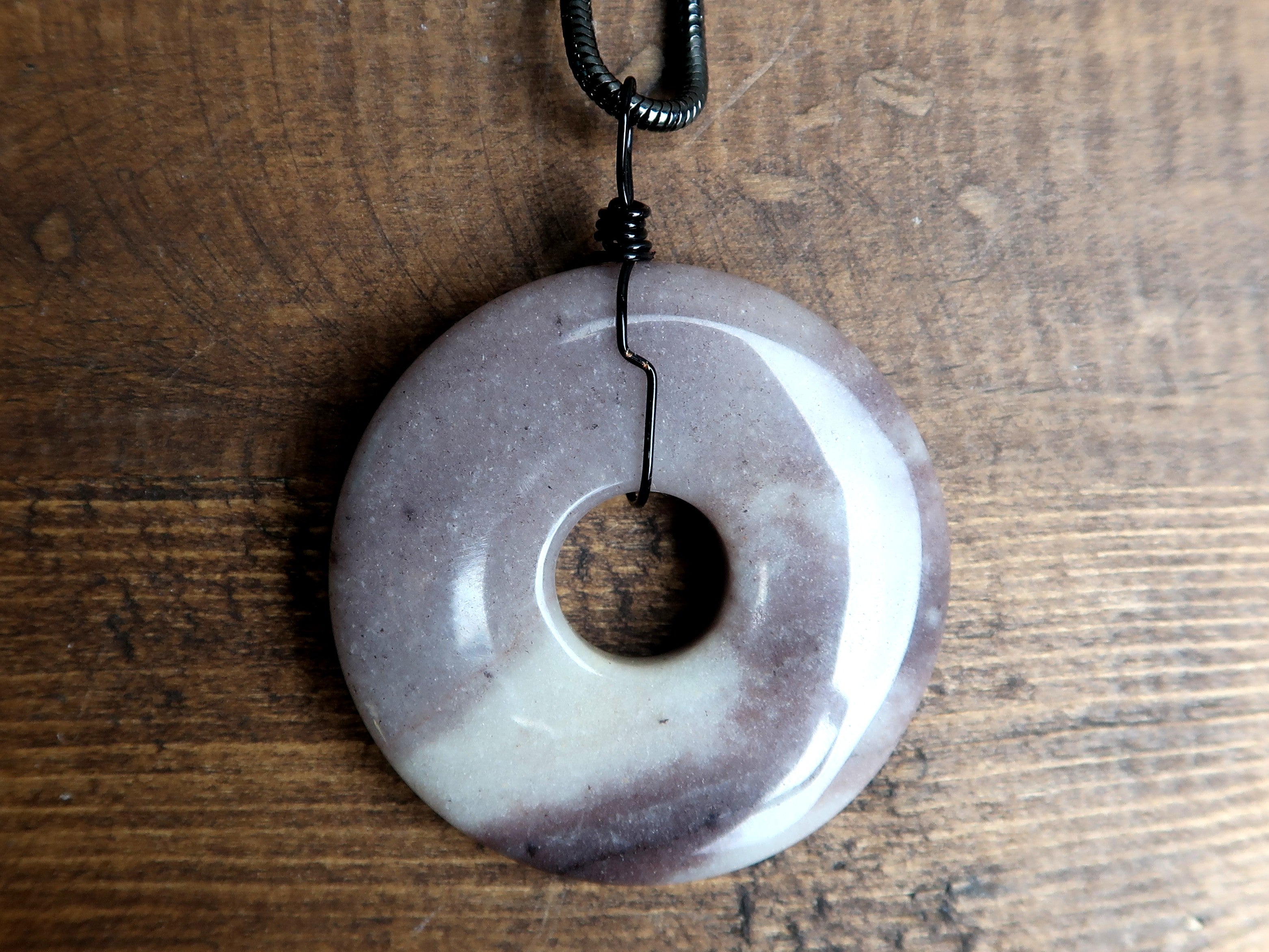 Purple Aventurine Donut Pendant Necklace for Wealth & Abundance | Healing Crystal Jewelry for Meditation, Energy Work & Spiritual Protection
