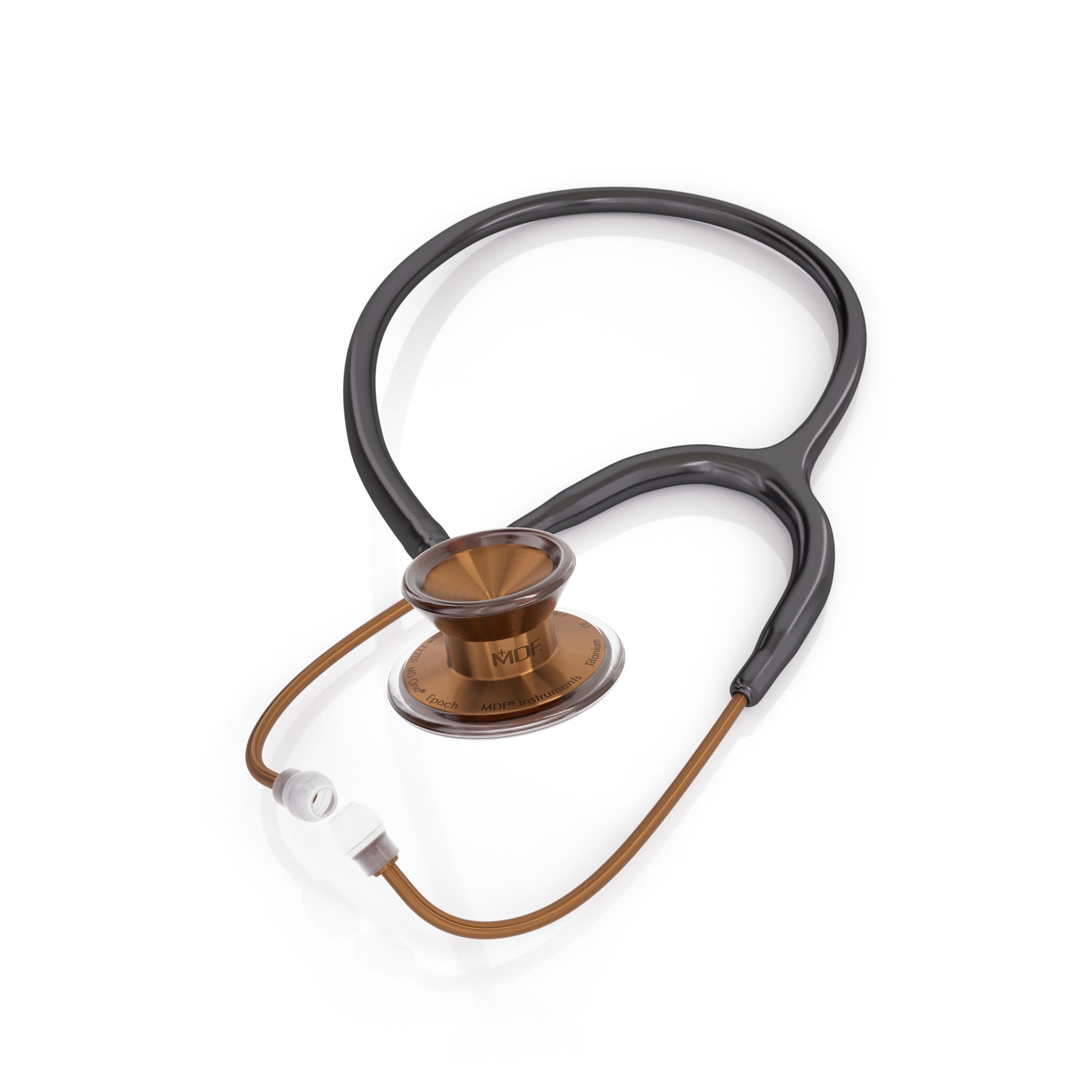 MD One® Epoch® Titanium Adult Stethoscope - Black/Cyprium Finish | Premium Medical Stethoscope for Doctors, Nurses & Healthcare Professionals | Ideal for Clinical Use, Patient Exams & Emergency Care