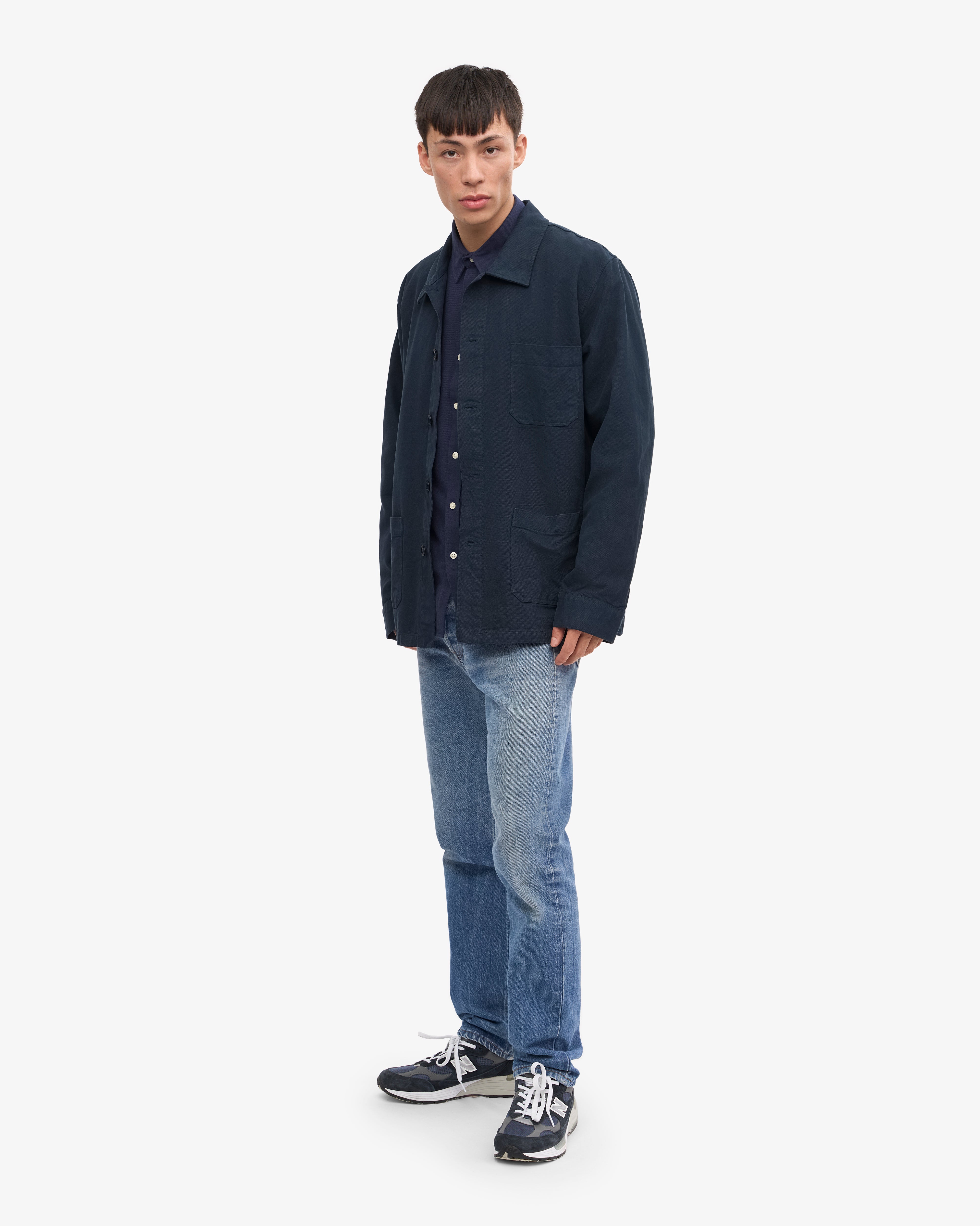 Premium Organic Cotton Workwear Jacket for Men & Women - Navy Blue | Durable & Comfortable for Construction, Farming & Outdoor Work