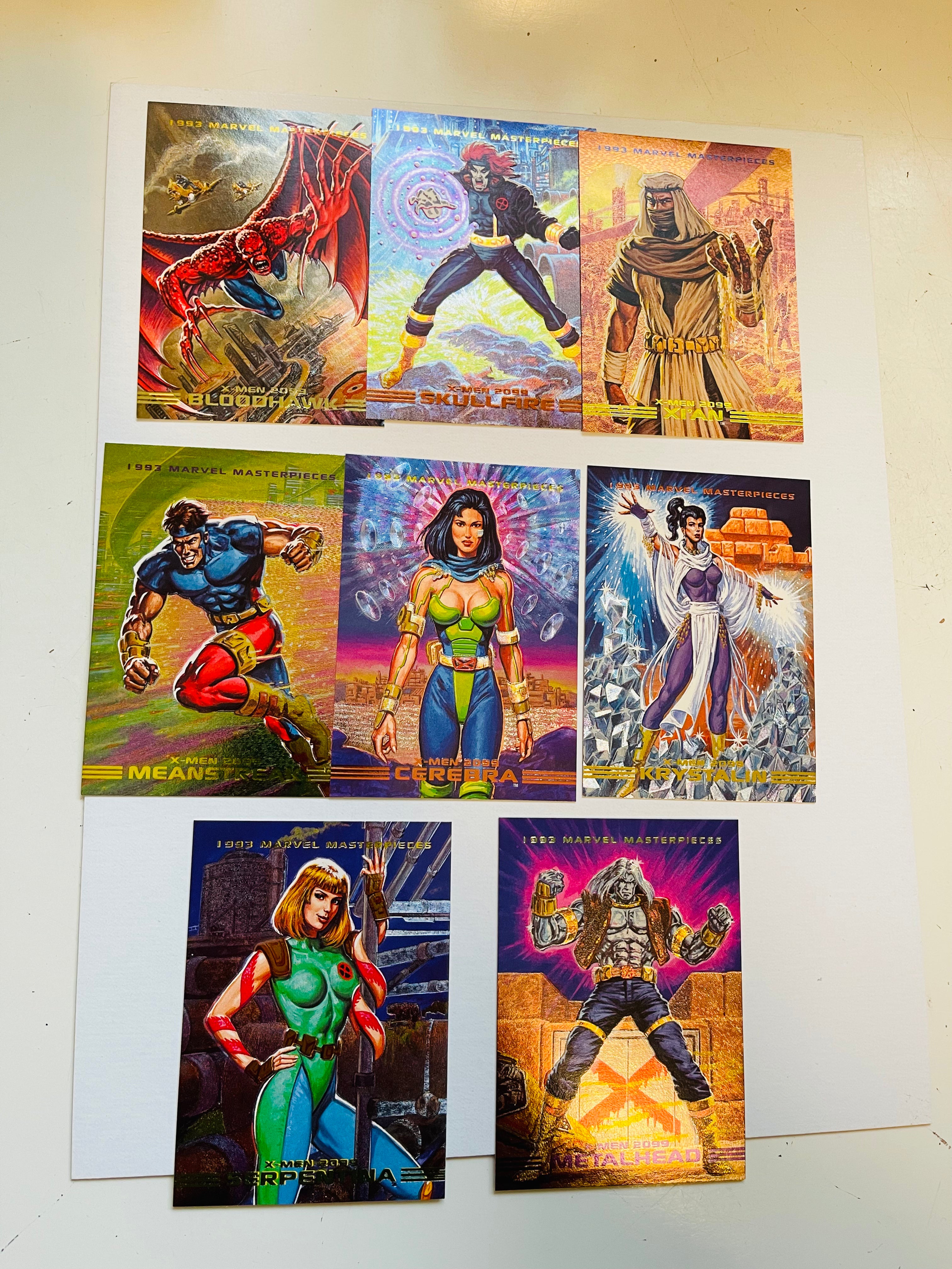 1993 Marvel Masterpieces Rare Foil Insert Cards Set - Collectible Trading Cards for Superhero Fans & Comic Enthusiasts - Perfect for Display, Trading, and Investment