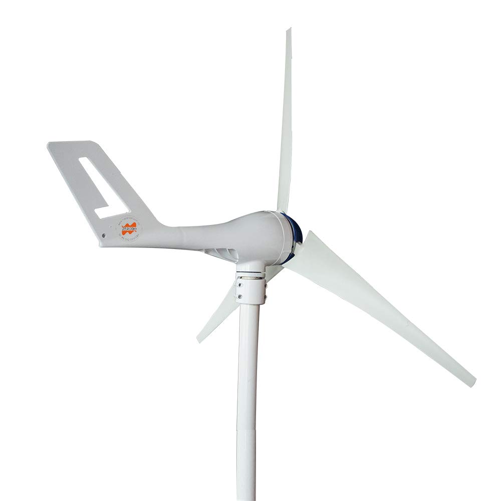 400W Horizontal Wind Turbine Generator Kit - 12V/24V DC Output with Built-in Controller - Low Start-up Wind Speed - 3 Blade Design for Home, RV, Boat & Off-Grid Power Supply