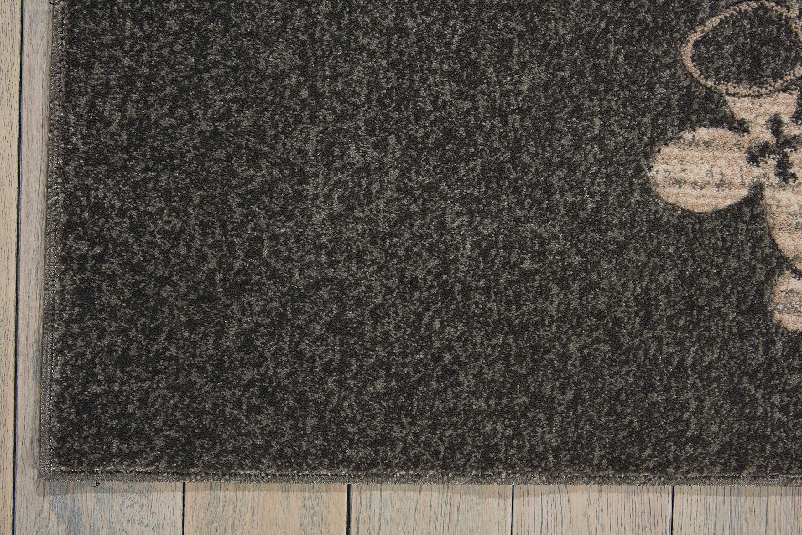 Nourison Maxell Contemporary Charcoal 4x6 Area Rug - Easy Clean, Non-Shedding, Stain Resistant - Perfect for Bedroom, Living Room, Dining Room & Kitchen - Soft & Durable Home Decor