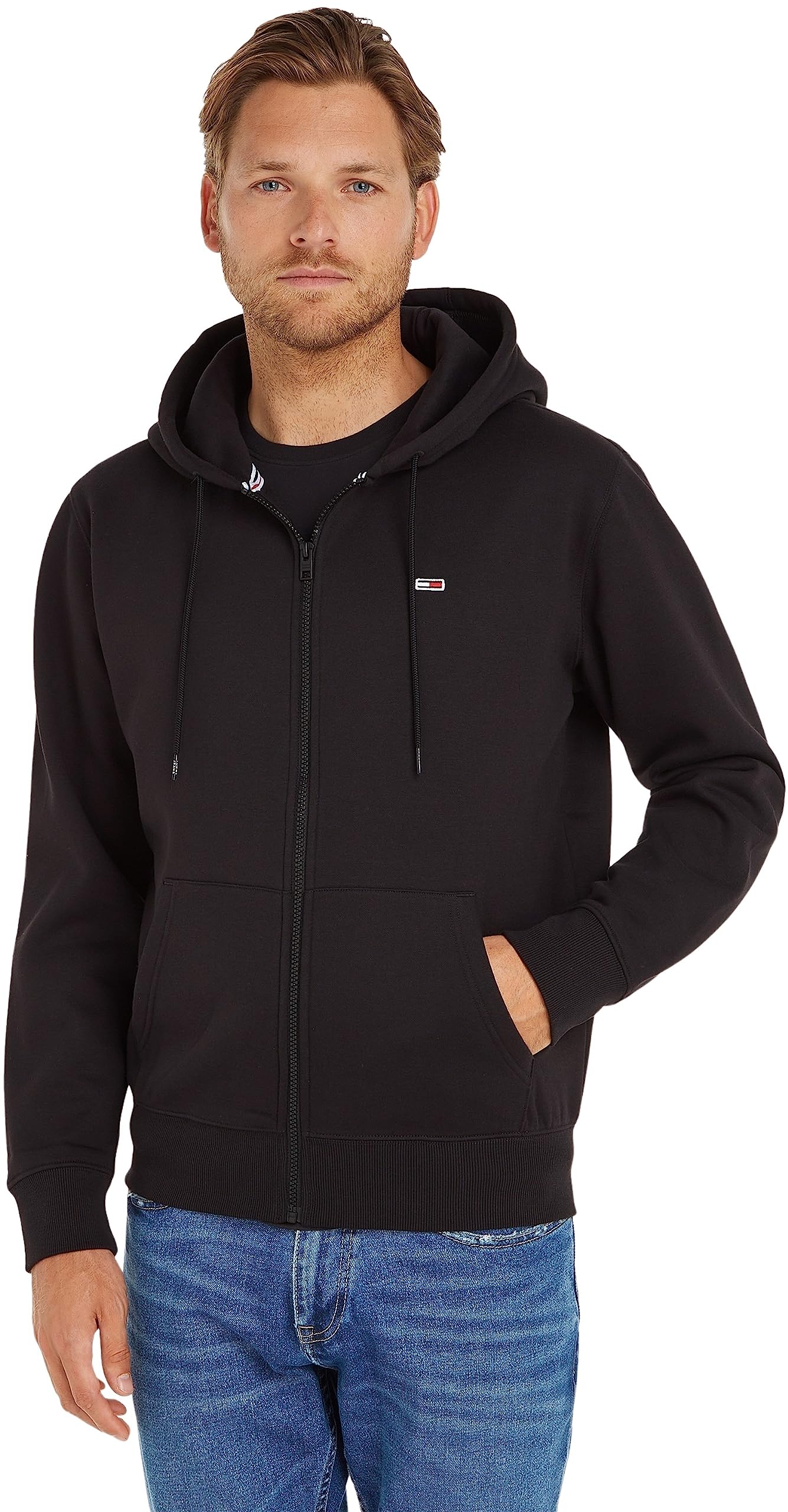 Tommy Jeans Men's Heavyweight Zip-Up Jacket - Stylish Winter Coat for Outdoor Activities & Casual Wear